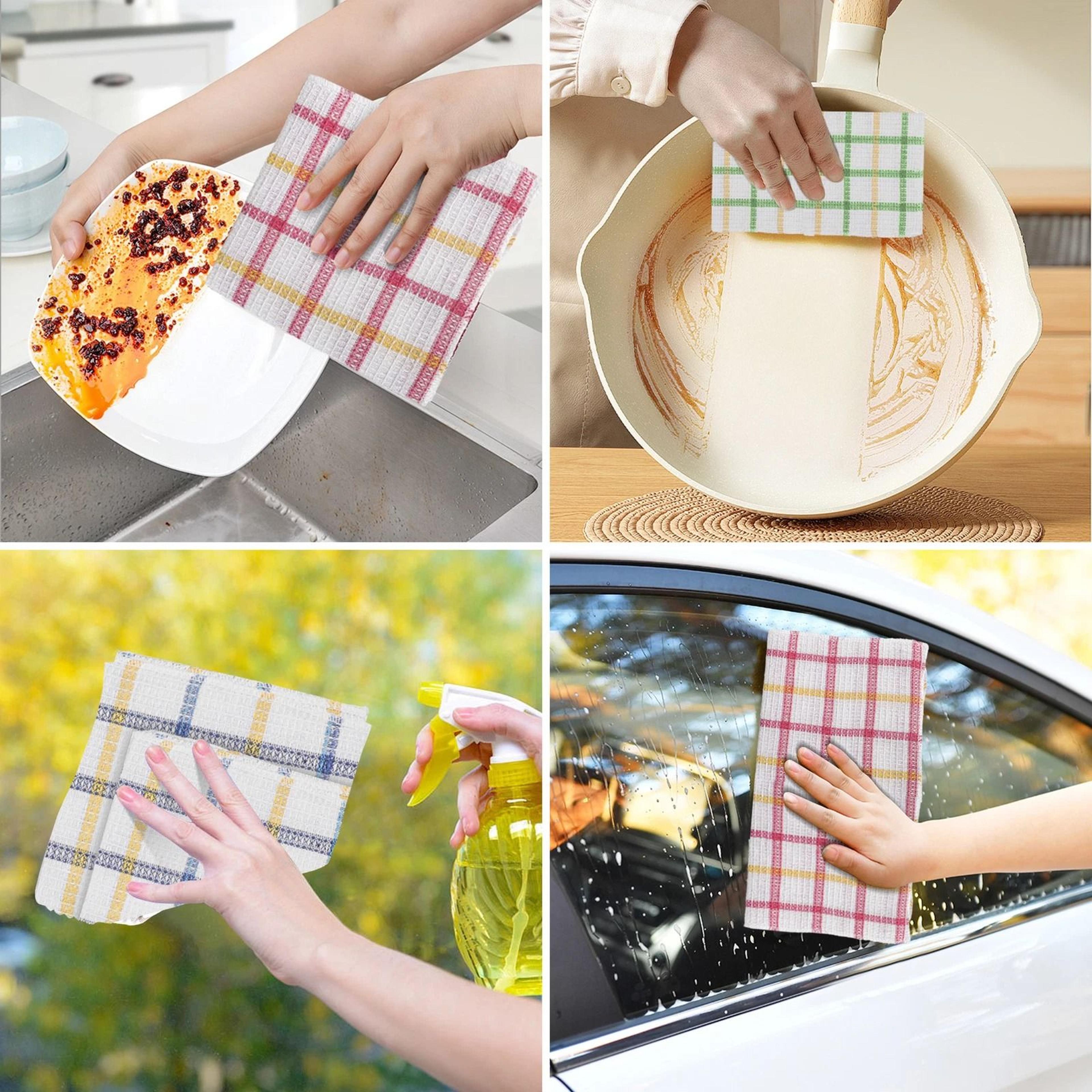 Cotton Kitchen Cleaning Towels  Absorbent Washable Durable Dish Cloths For Restaurant  Home Use 3