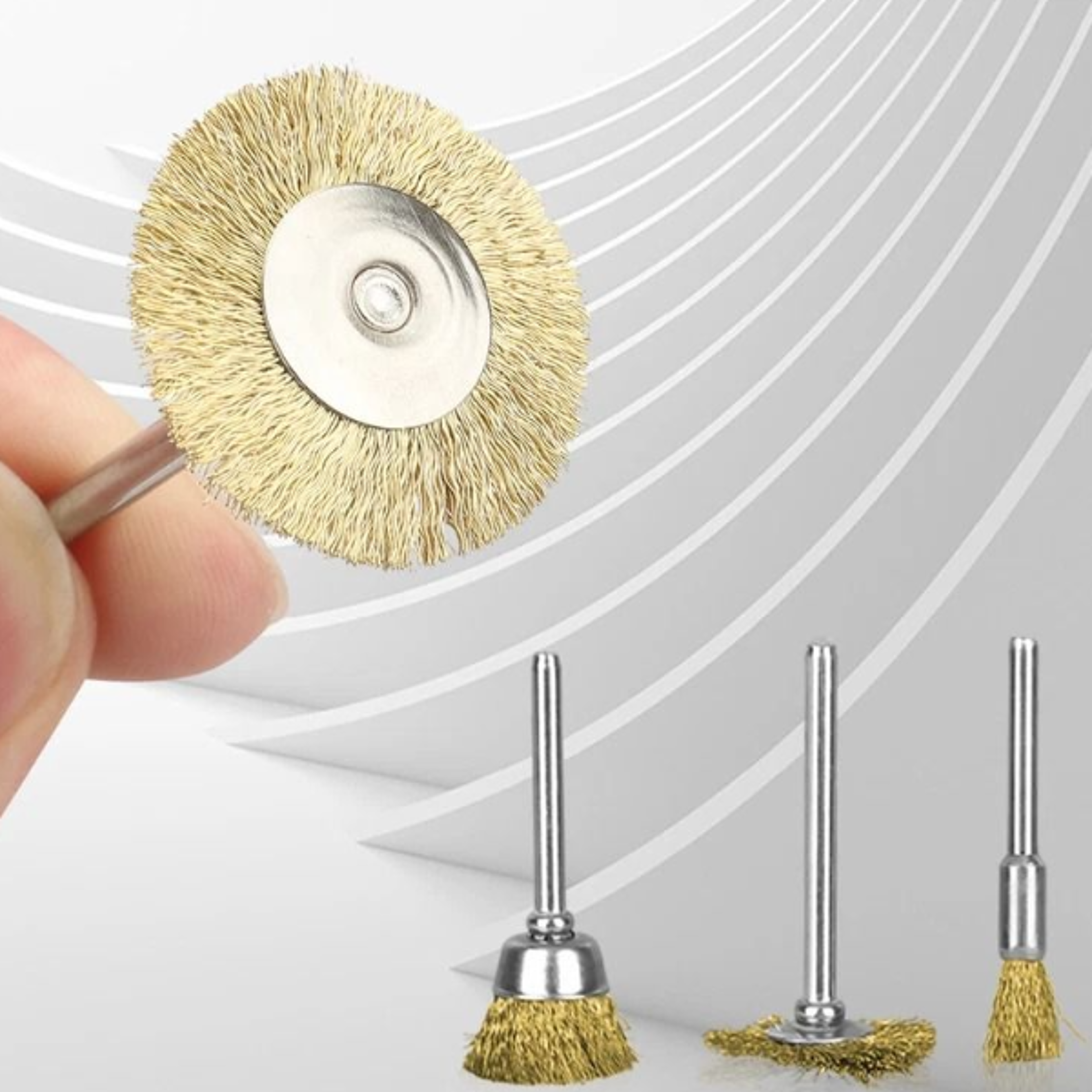 premium steel wire brush set cup wheel pen polishing for rotary tool