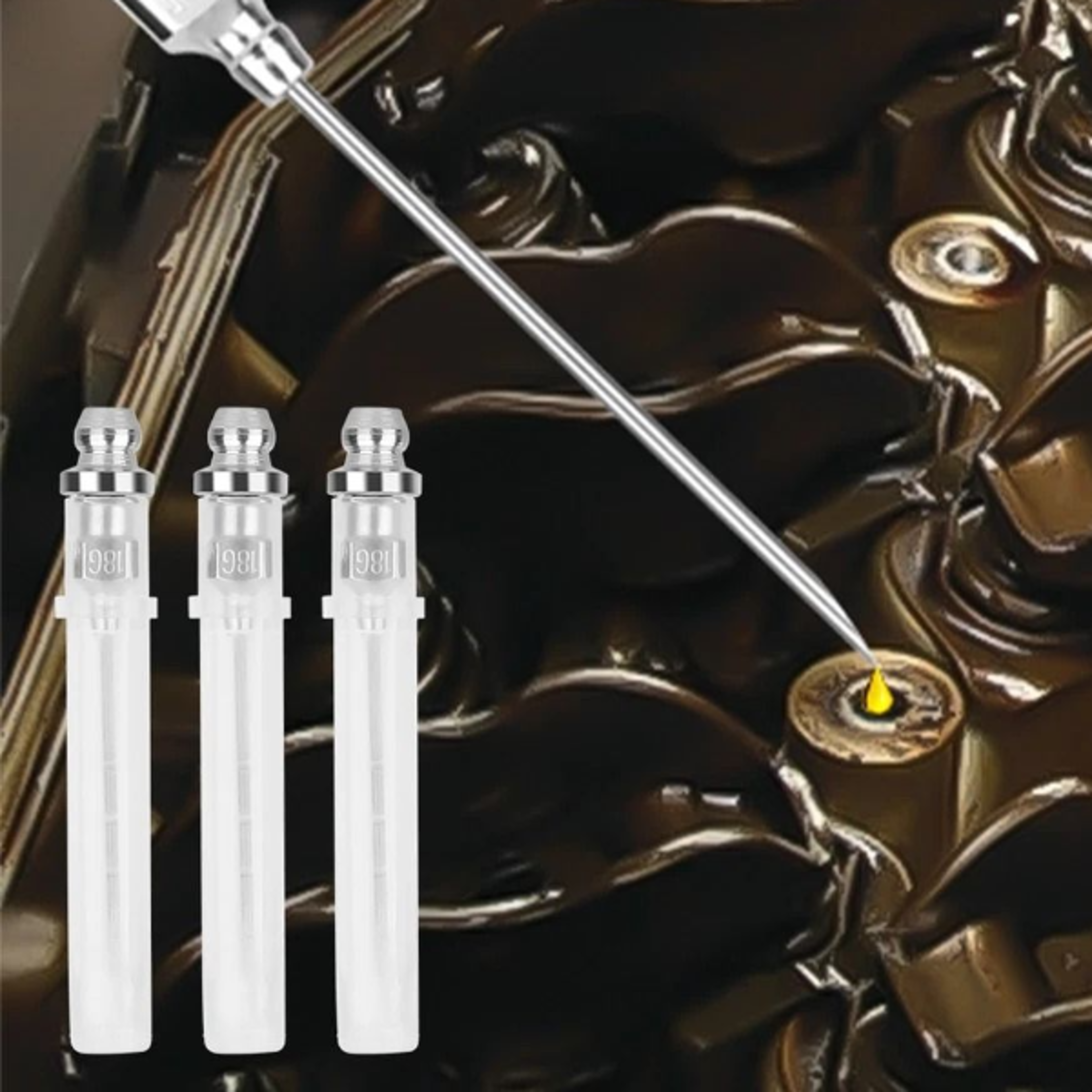 grease gun accessory tool kit – needle nozzle, coupler, tip & dispenser for precision lubrication
