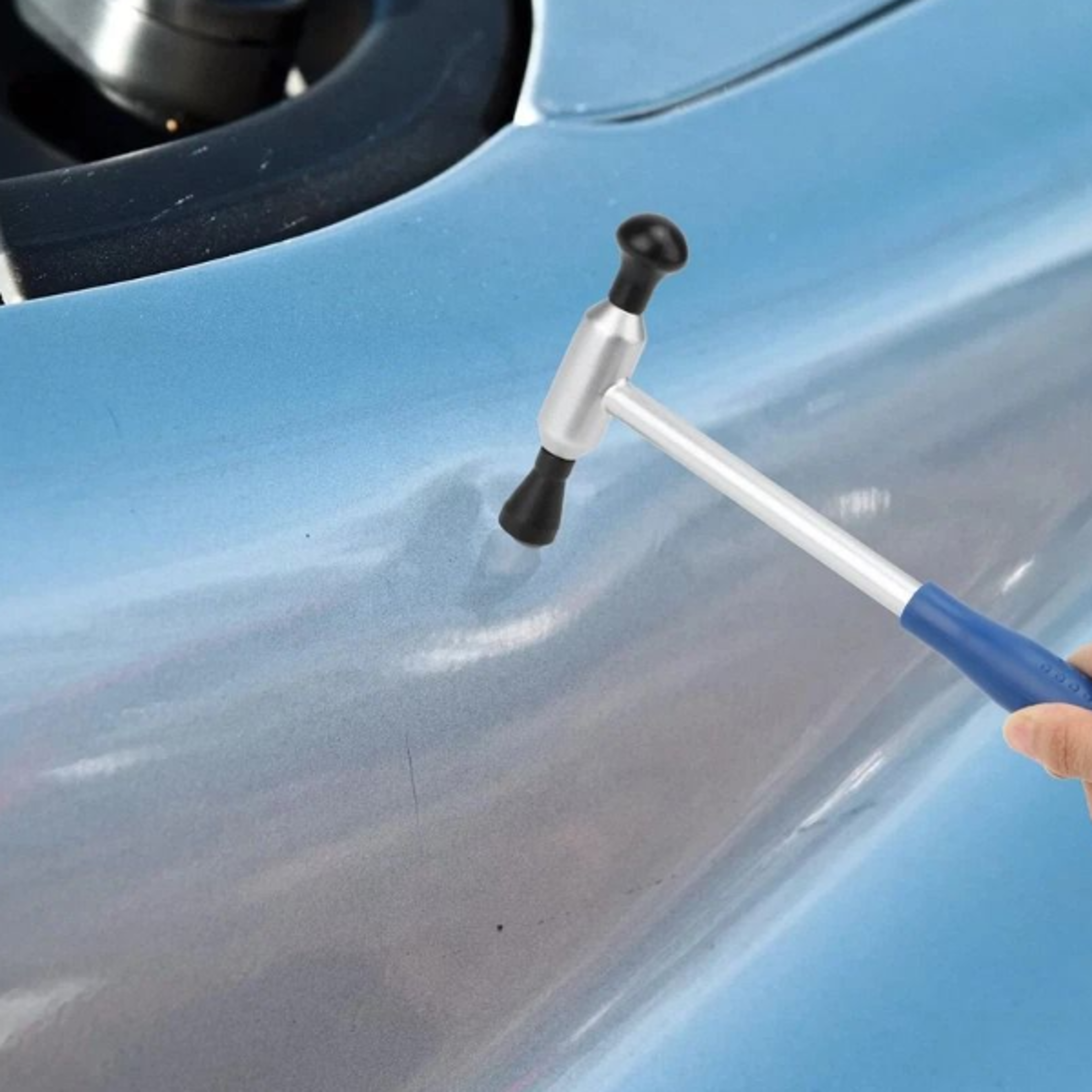 heavy duty car dent repair kit with replaceable heads for auto & motorcycle fixes