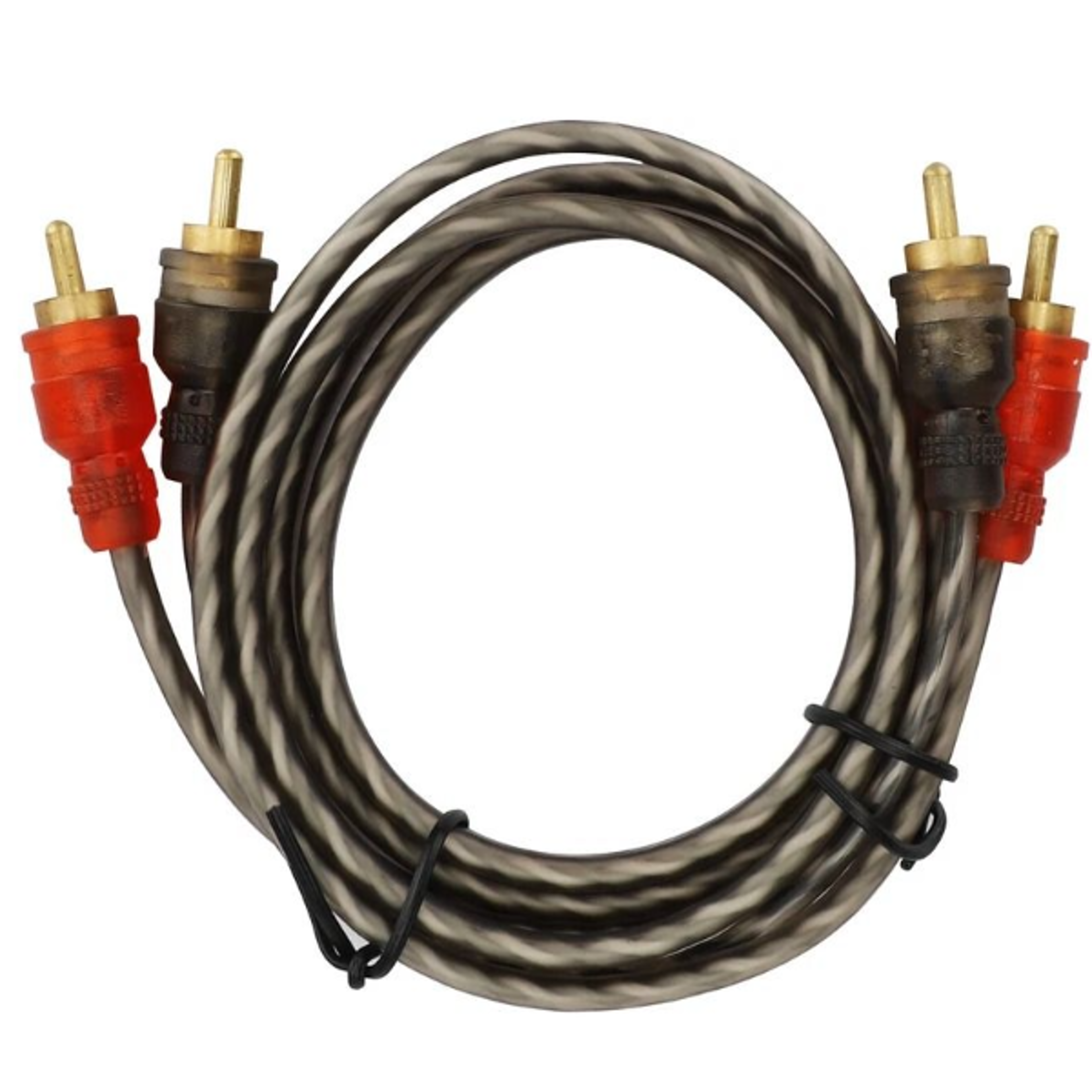 rca cables - premium twisted audio interconnect for car amplifier & home audio systems