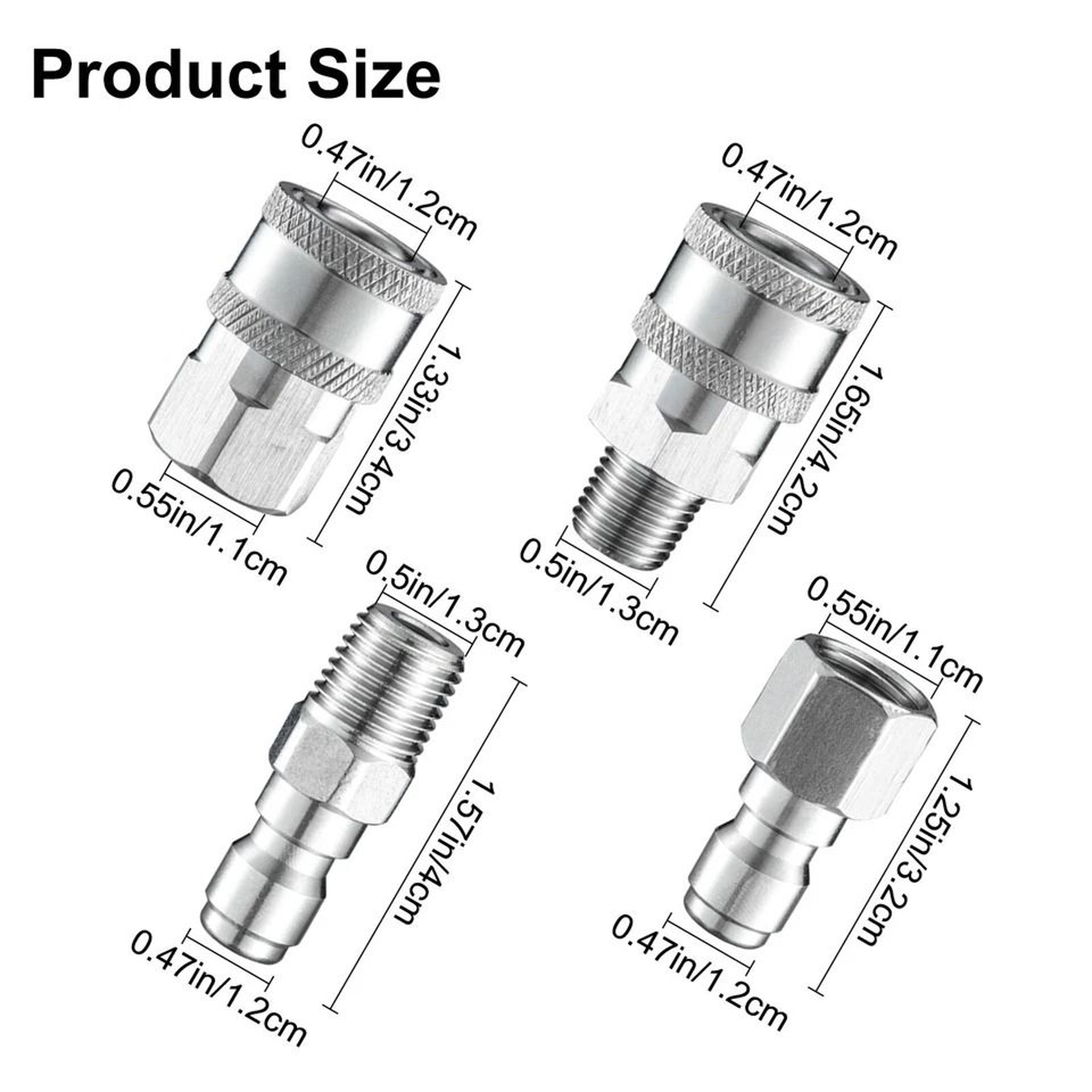 Pressure Washer Quick Connect Adapter Kit  Stainless Steel Fittings 3