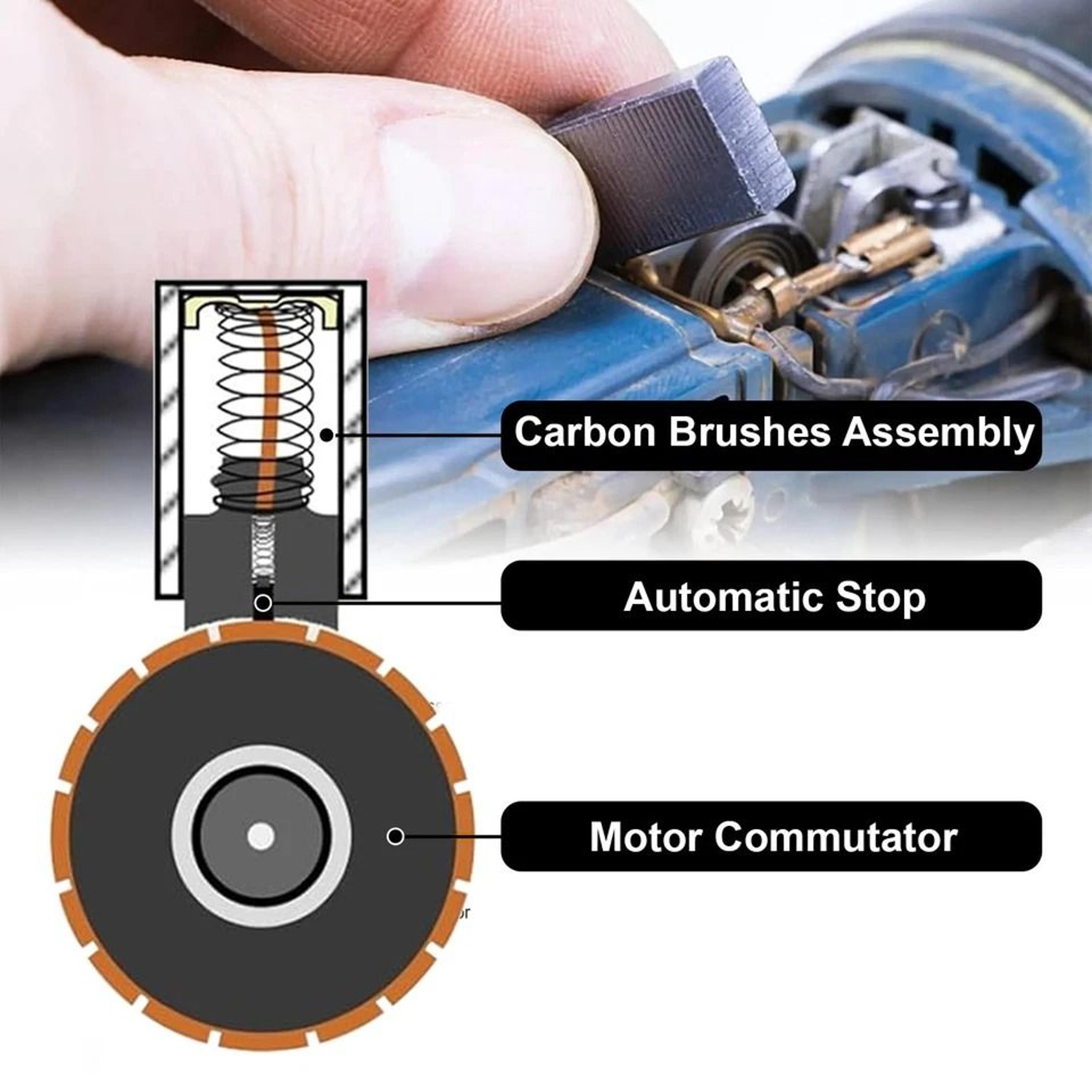 Electric Motor Graphite Carbon Brushes Set  Replacement For Power Tools Universal Compatibility 1