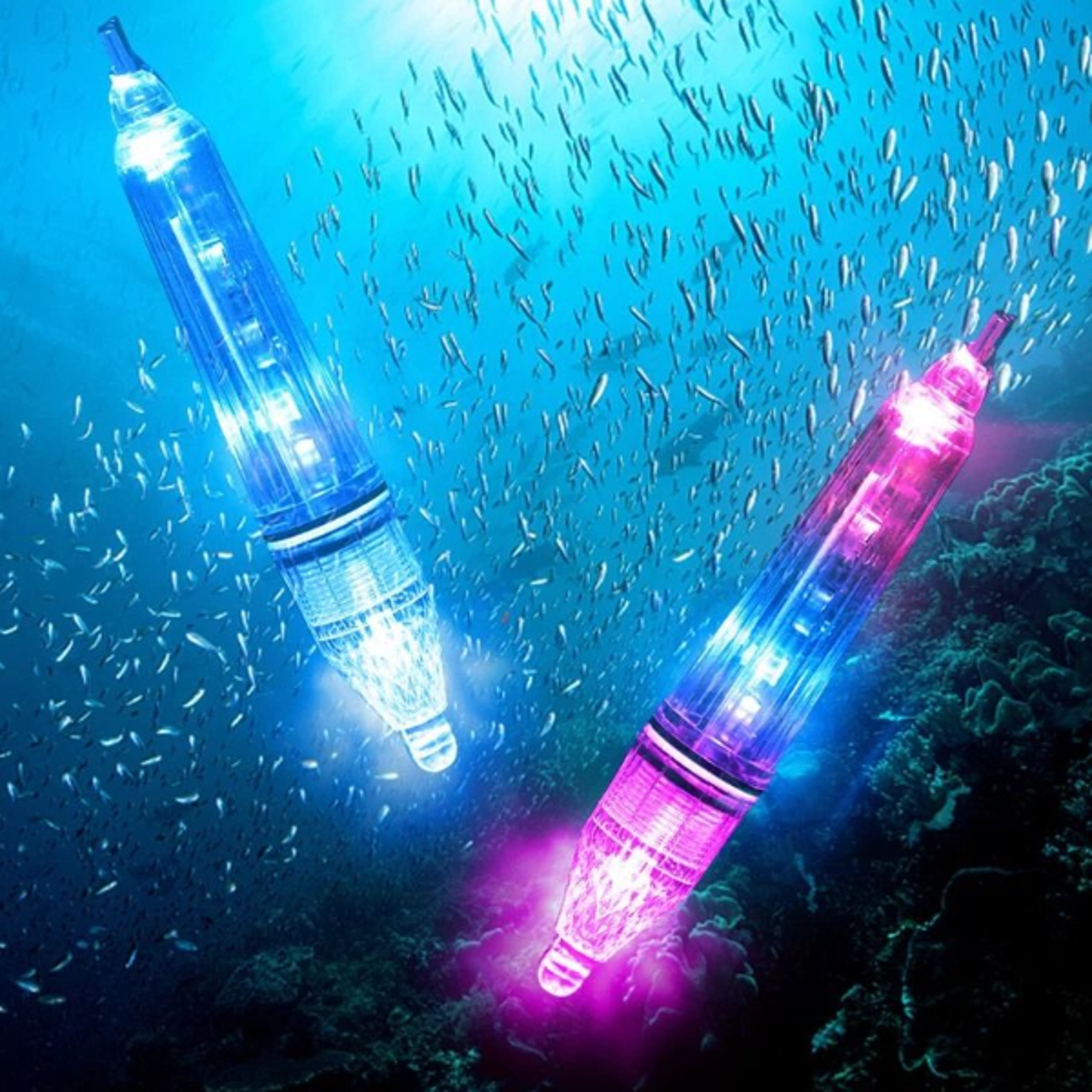 led underwater fishing light for boats, squids & lures | multi-color deep drop