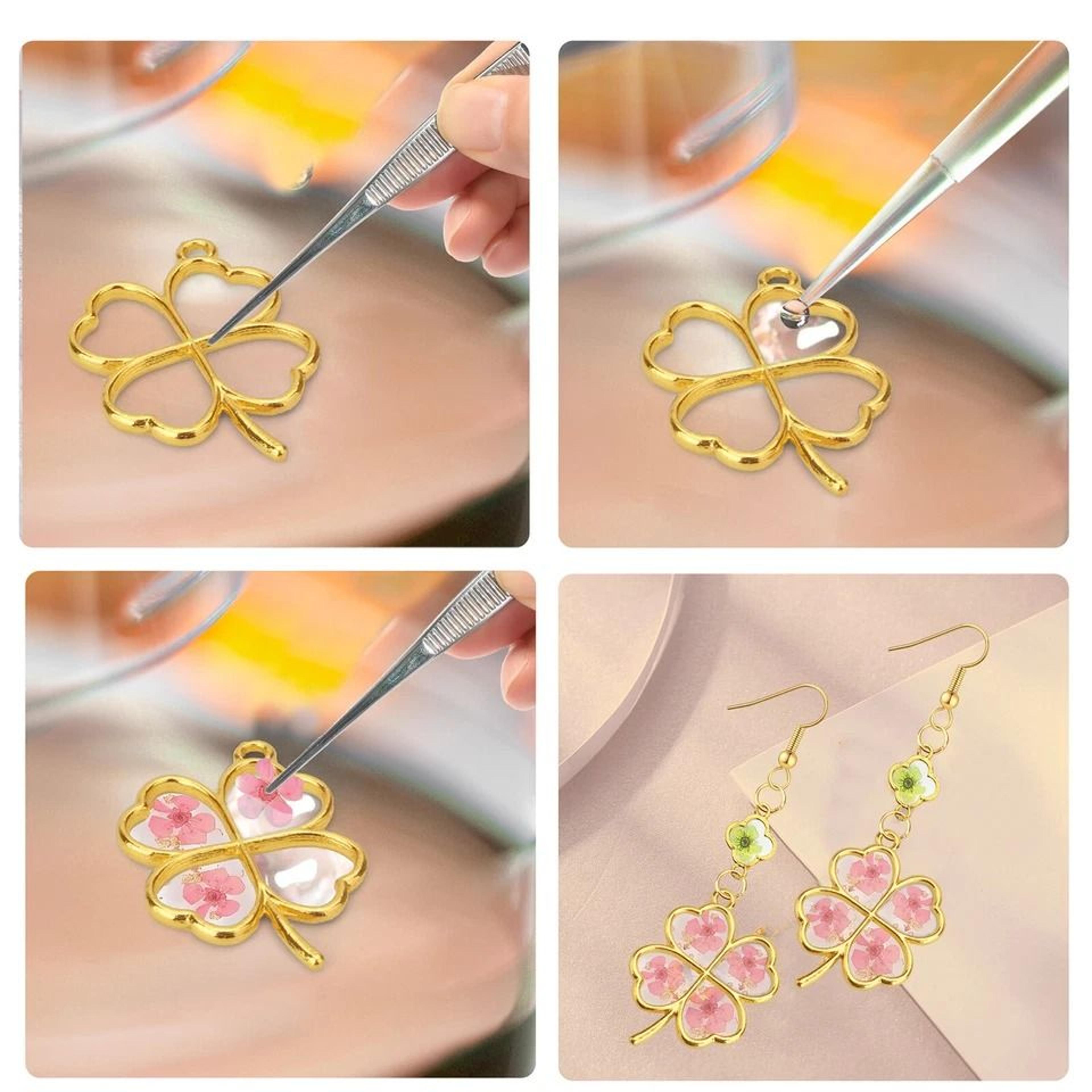 Metal Ear Hook Jump Ring Bezel Kit For DIY Jewelry Crafting 2