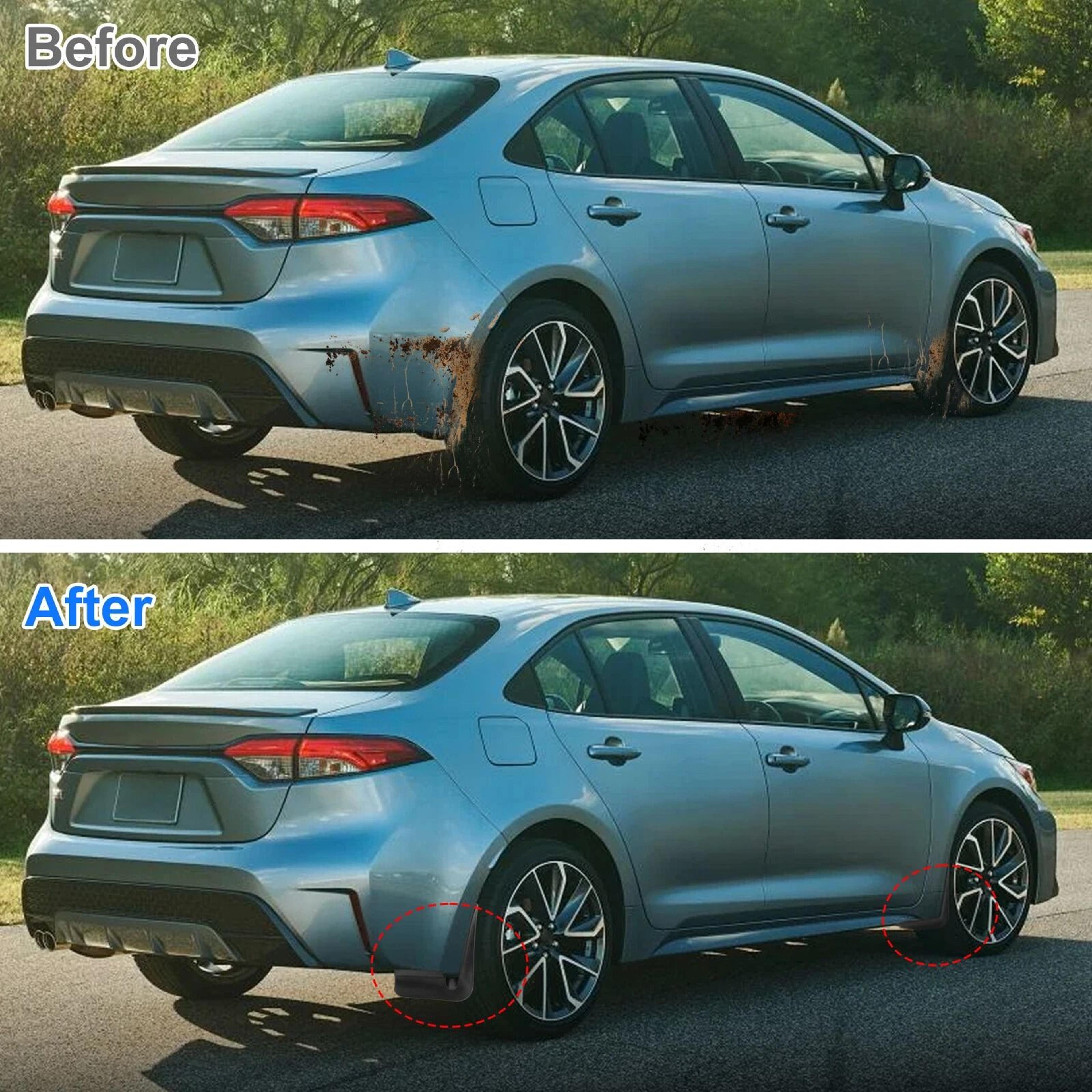 Mud Flaps Kit  Custom Fit Mud Splash Guards 1