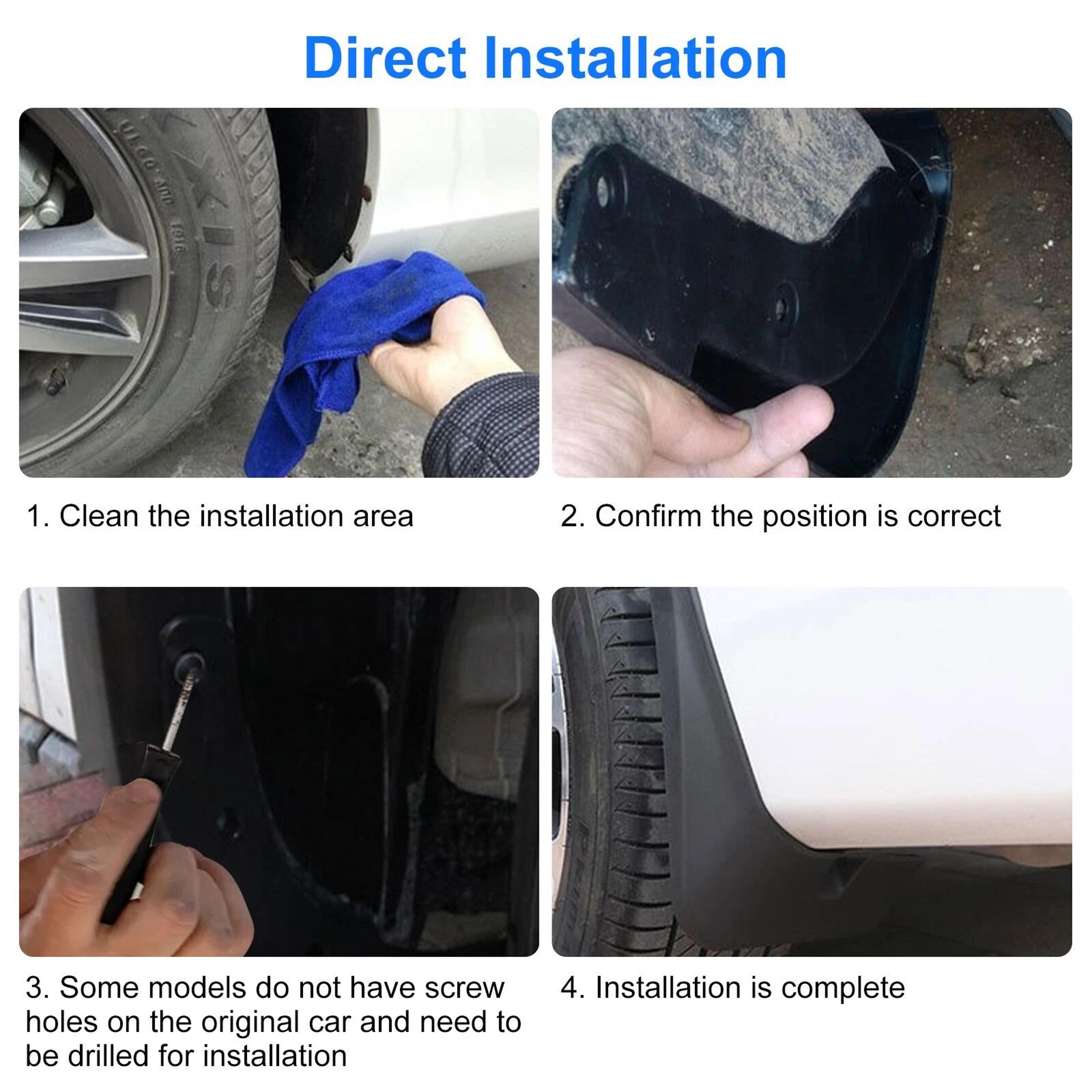 Mud Flaps Kit  Custom Fit Mud Splash Guards 4