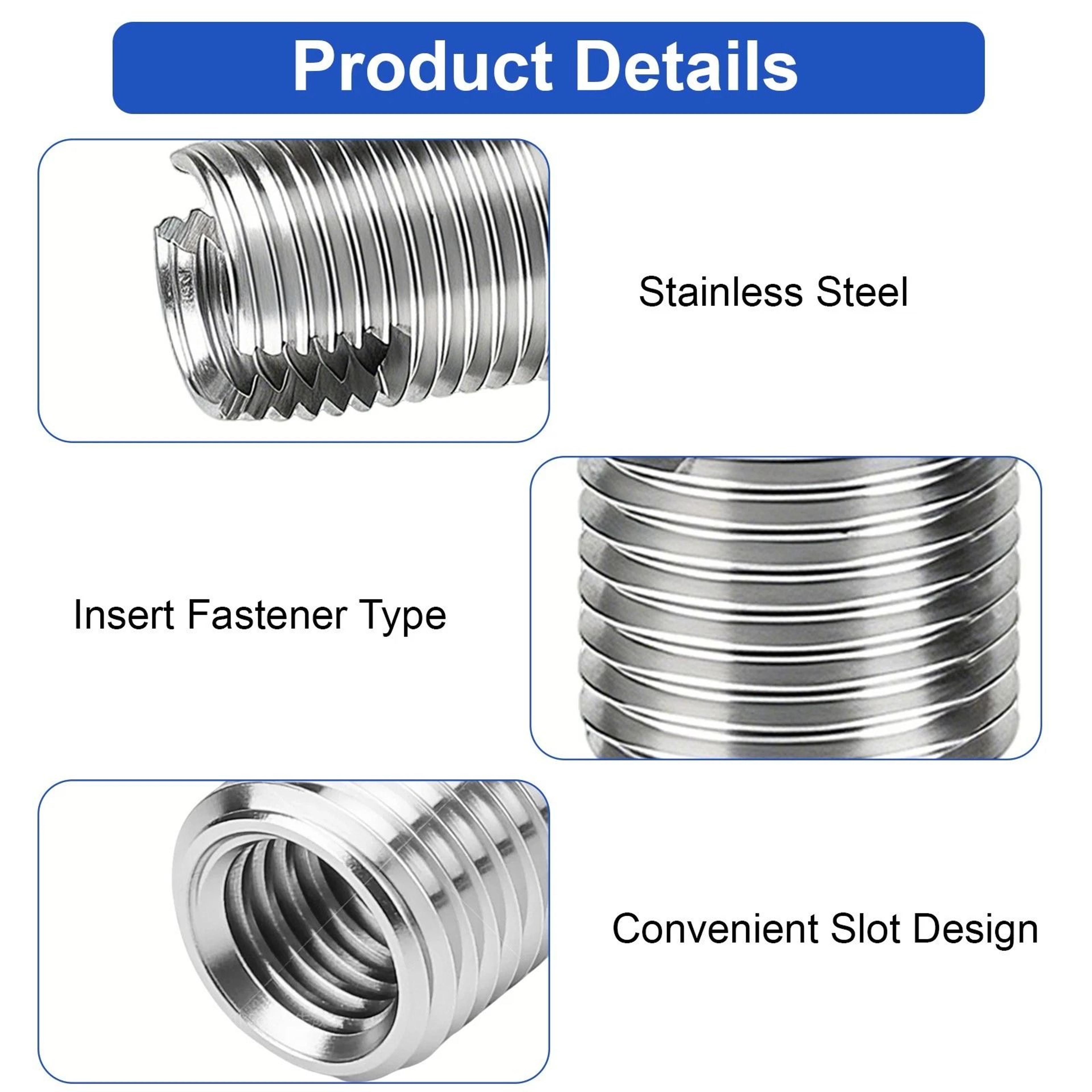 Stainless Steel SelfTapping Thread Inserts Set For Industrial Repairs  Durable And Easy To Use 4