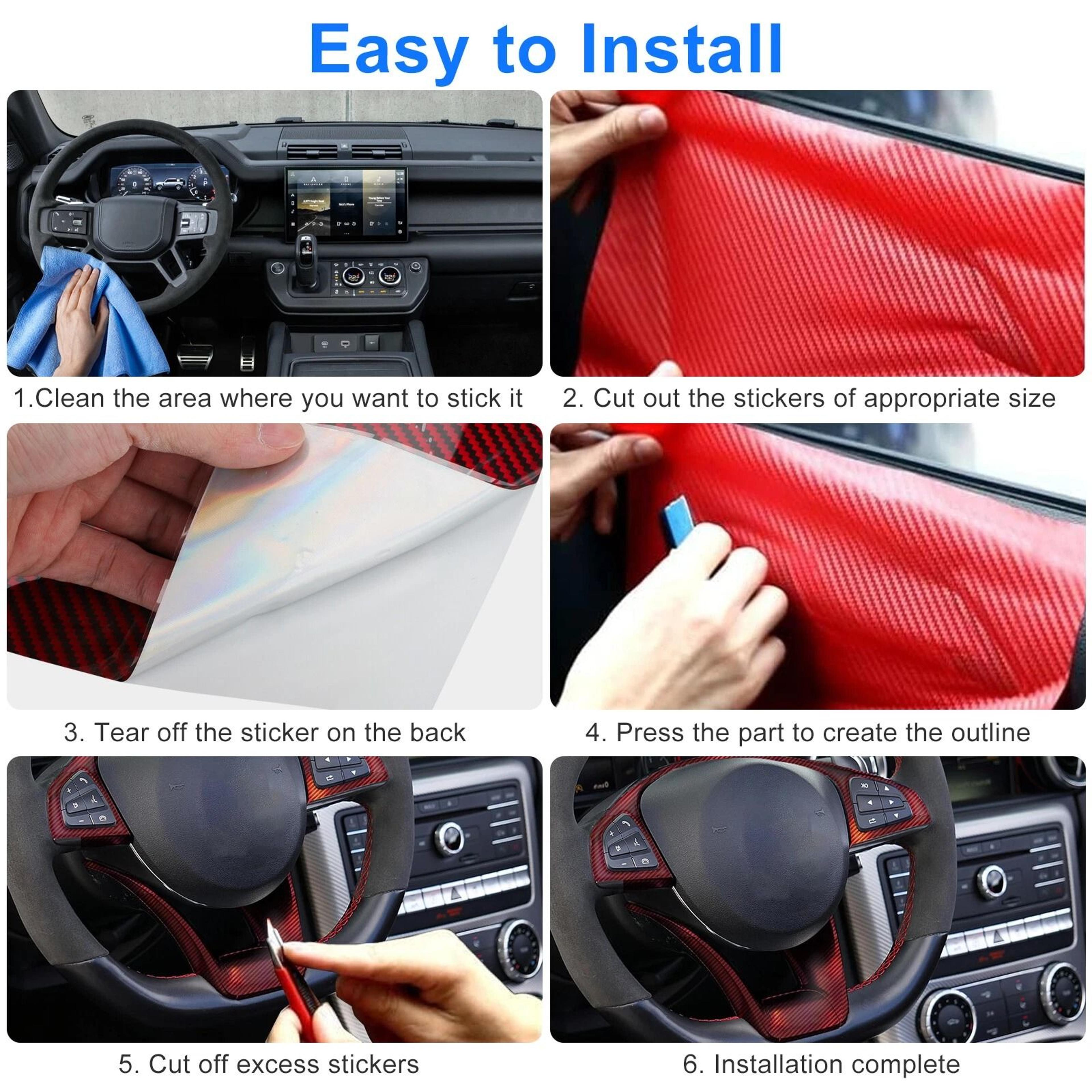 Red Carbon Fiber Wrap For Cars Motorcycles And Laptops  Twill Weave Waterproof  ScratchResistant 1