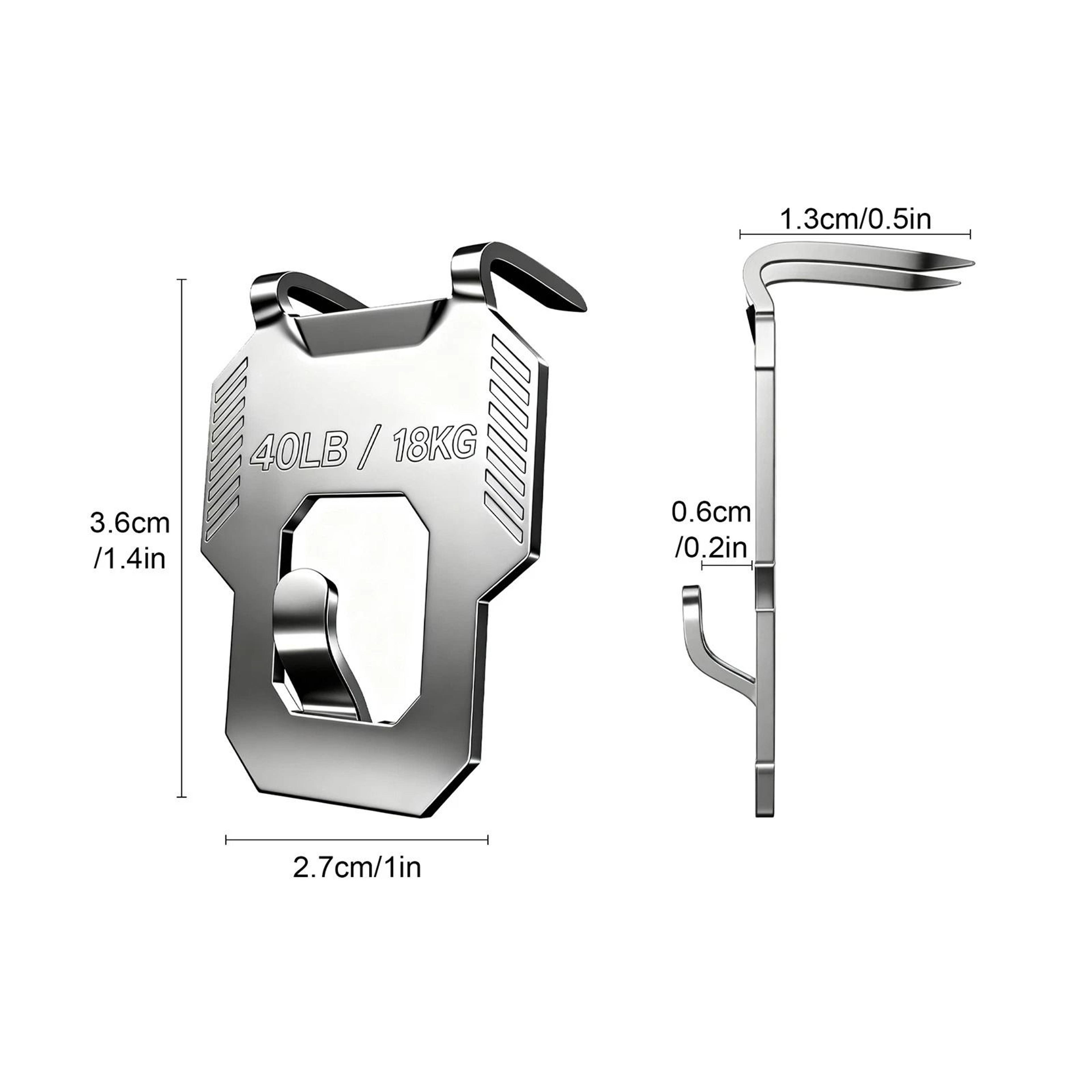 Stainless Steel Drywall Hanging Hooks  Heavy Duty Claw ToolFree Installation Load Capacity NailFree 4