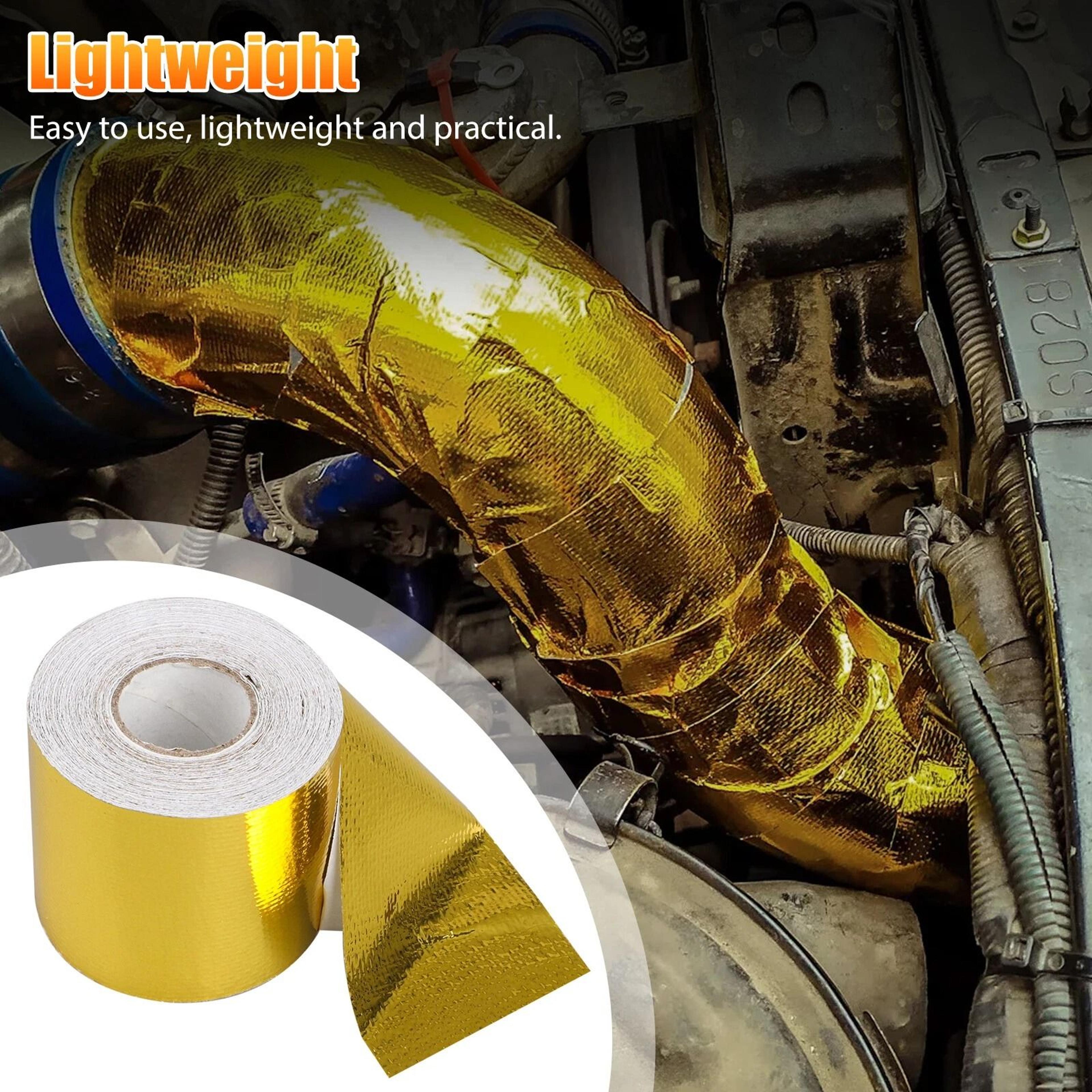 Gold Reflective Heat Shield Wrap Tape  Selfadhesive High Temperature Insulation For Automotive  Ind 3