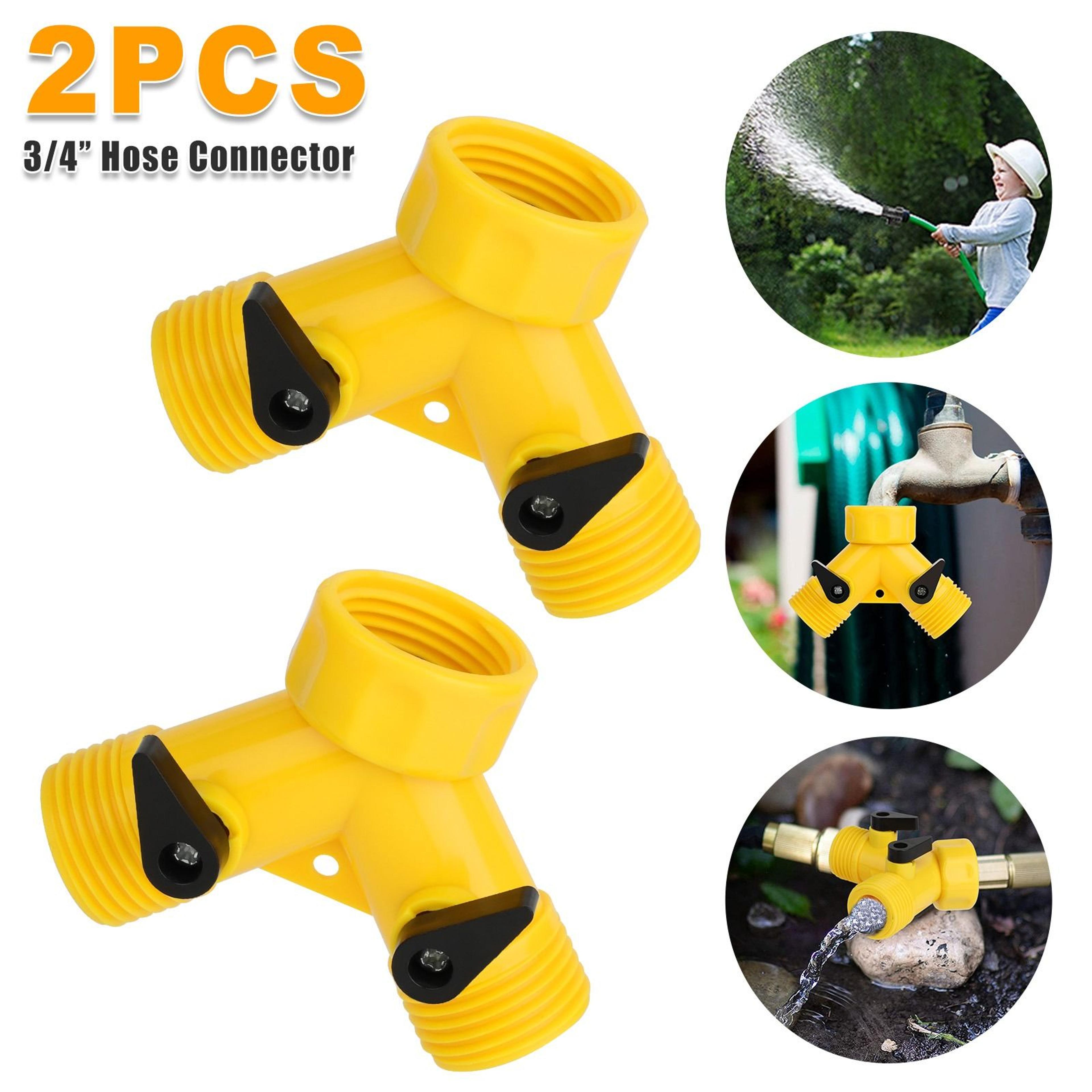 Heavy Duty Hose Splitter Connector With Valves For Garden Taps 1