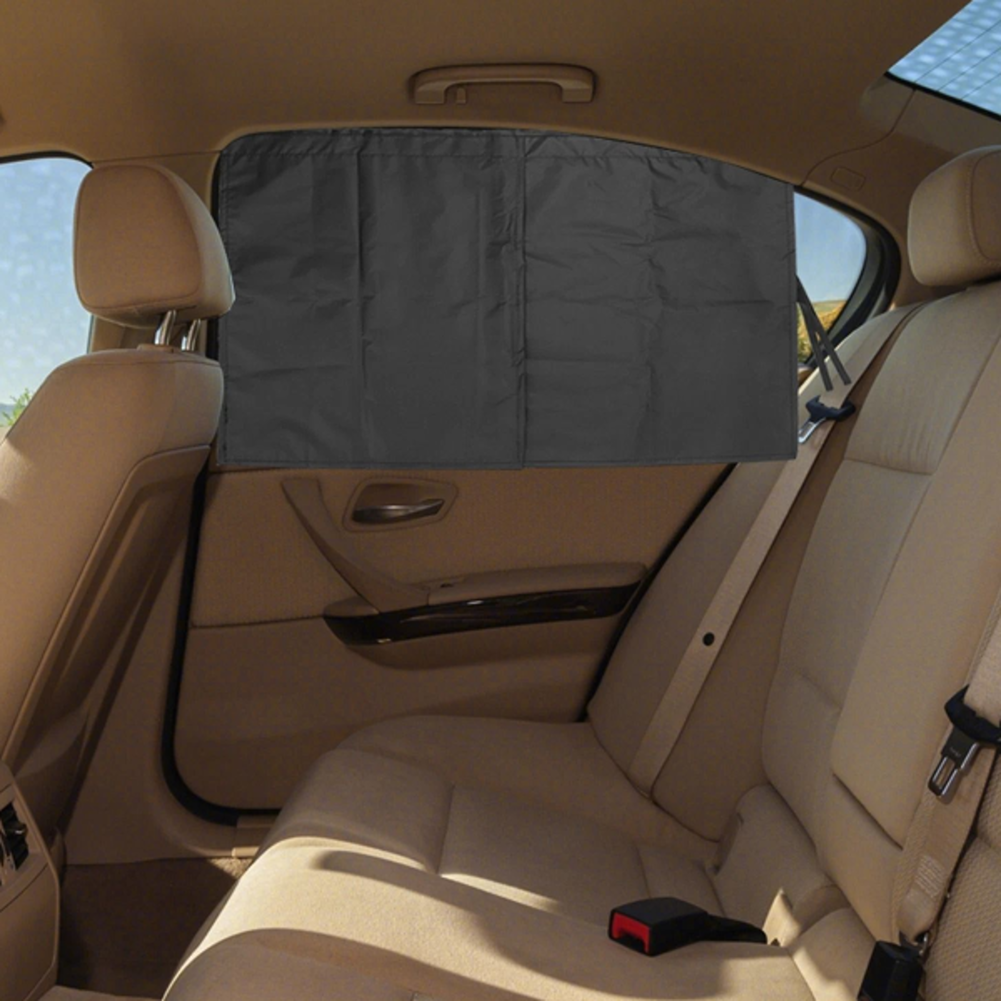 magnetic car window sun shade for rear windows, uv protection mesh curtain