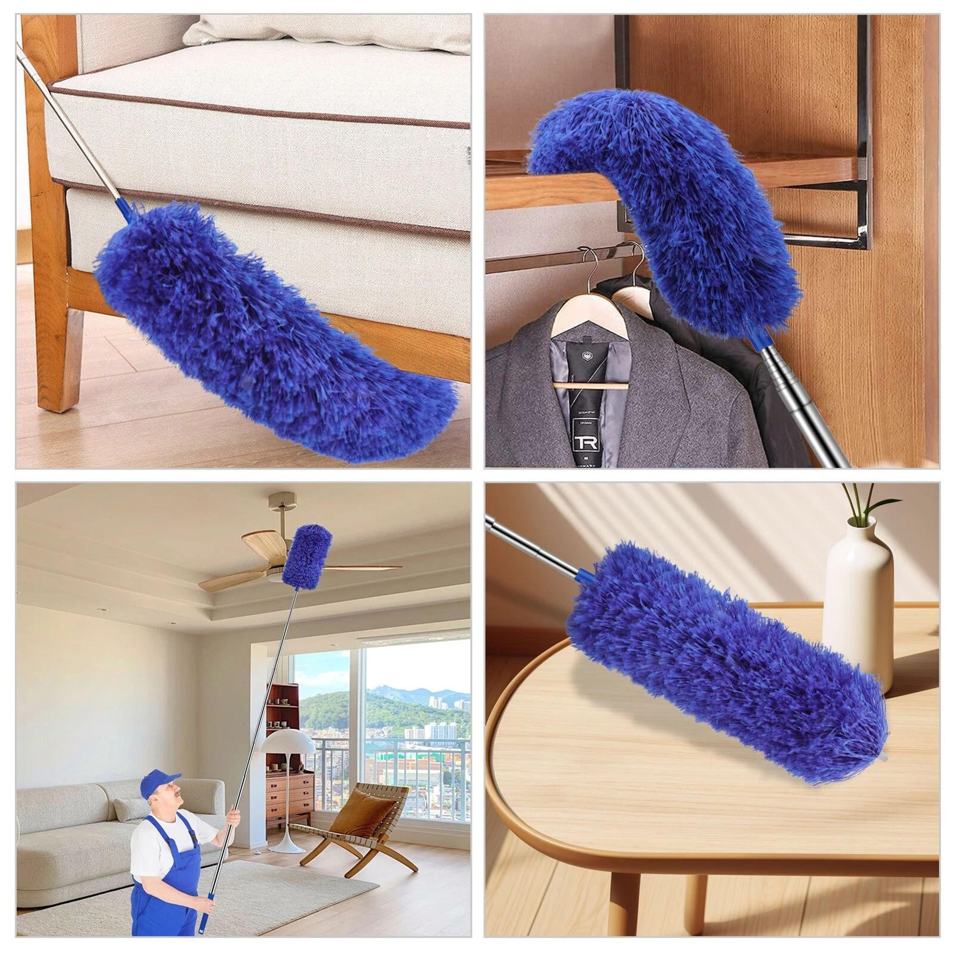 Ceiling Fan Microfiber  Cobweb Duster Cleaning Brush With Extension Pole  Telescopic Rod For Easy R