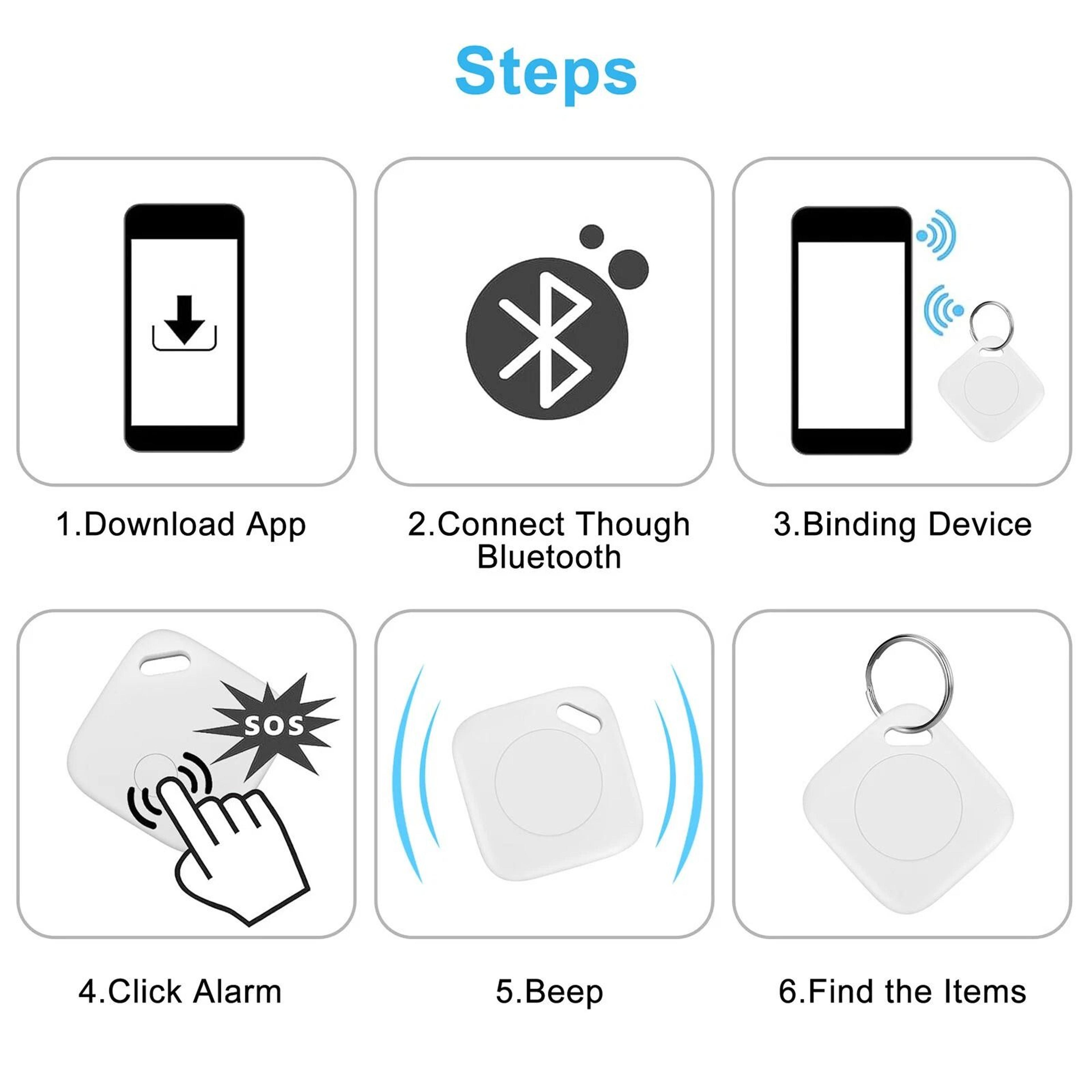Smart Tracker Wireless Bluetooth AntiLost Locator For Wallet Keys Pets 5