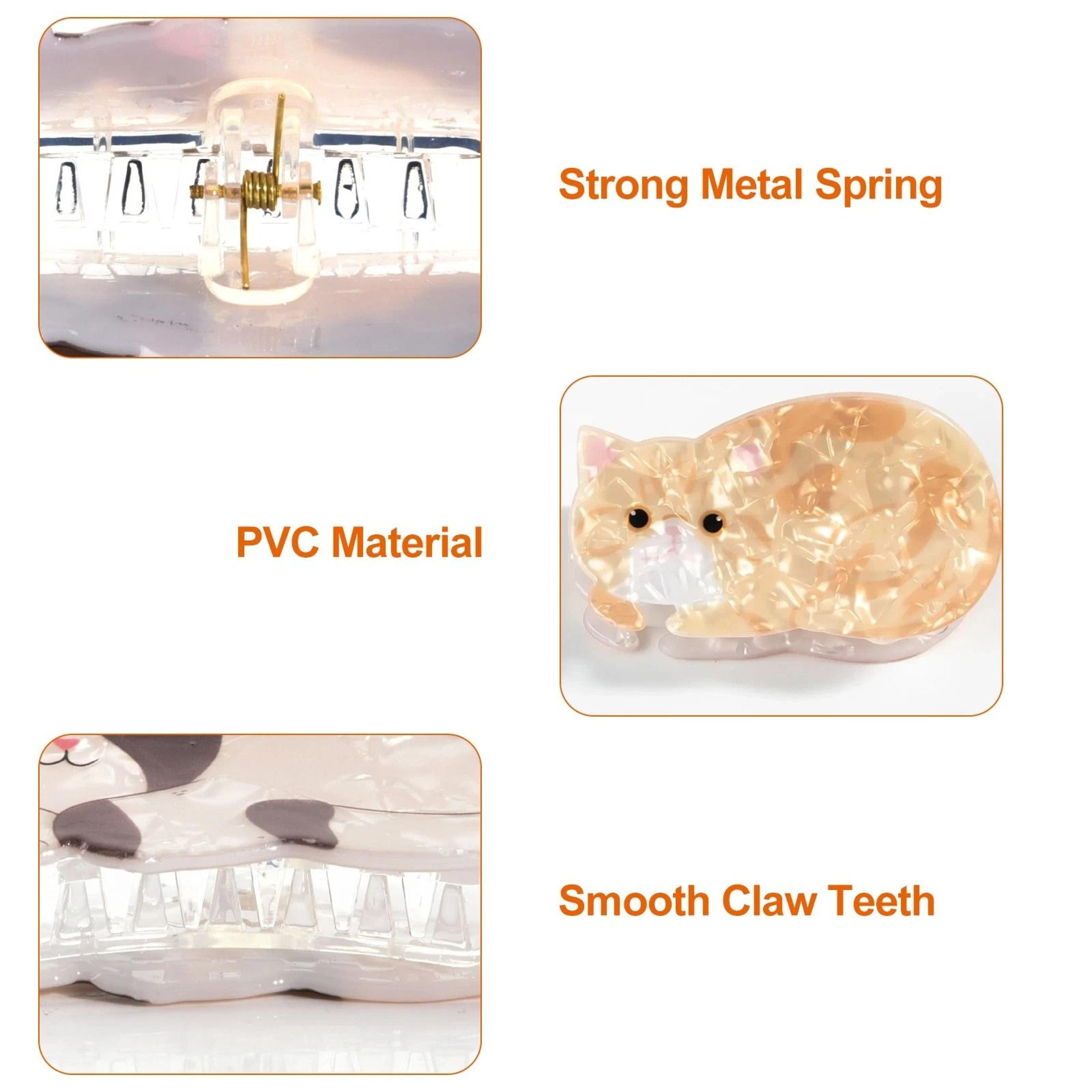 Cute Cat Hair Clips For Women  Girls  PVC CatShaped Hair Clips Gift Set 3