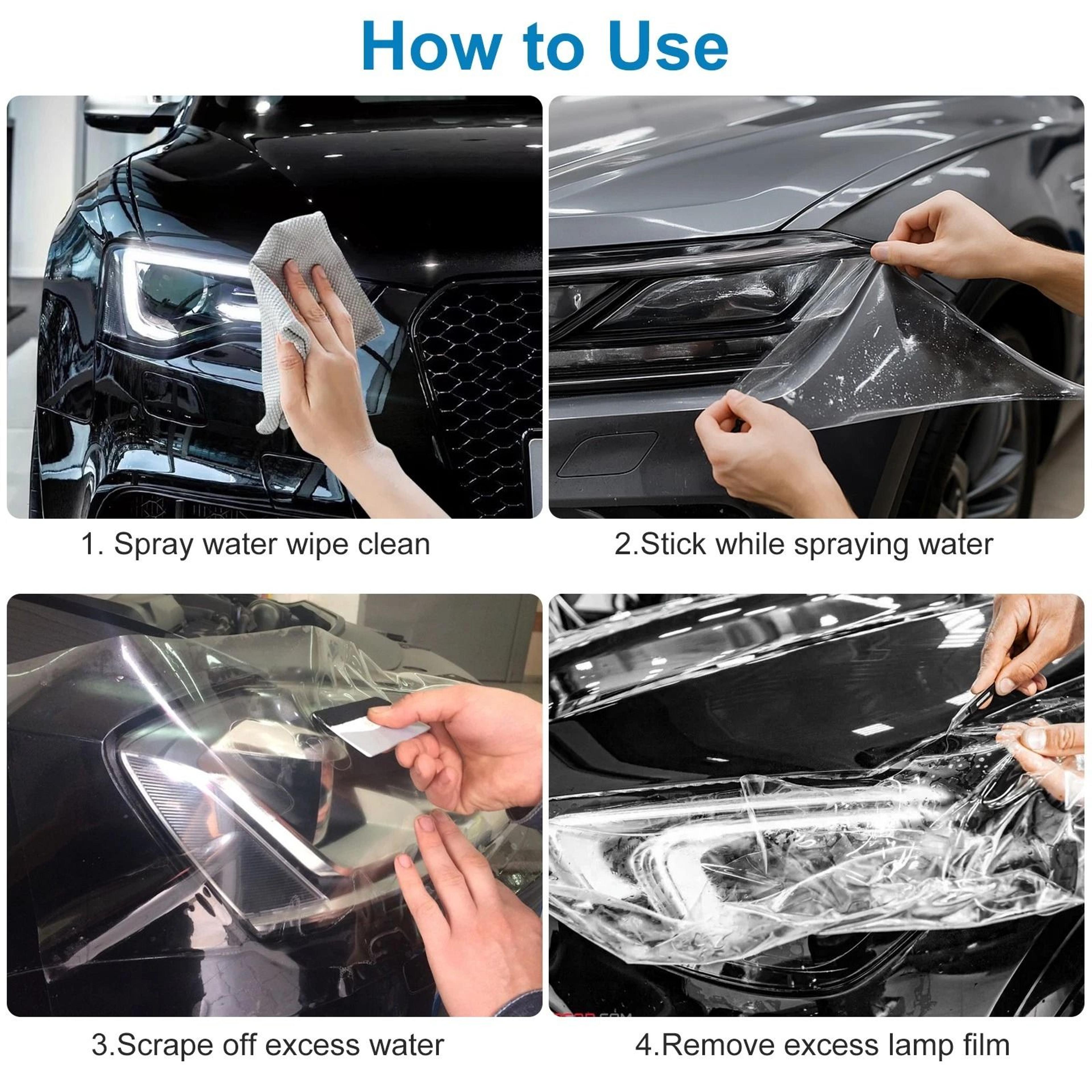 UV Reactive Headlight Tint Film For Scratch Protection  UV Color Change 6