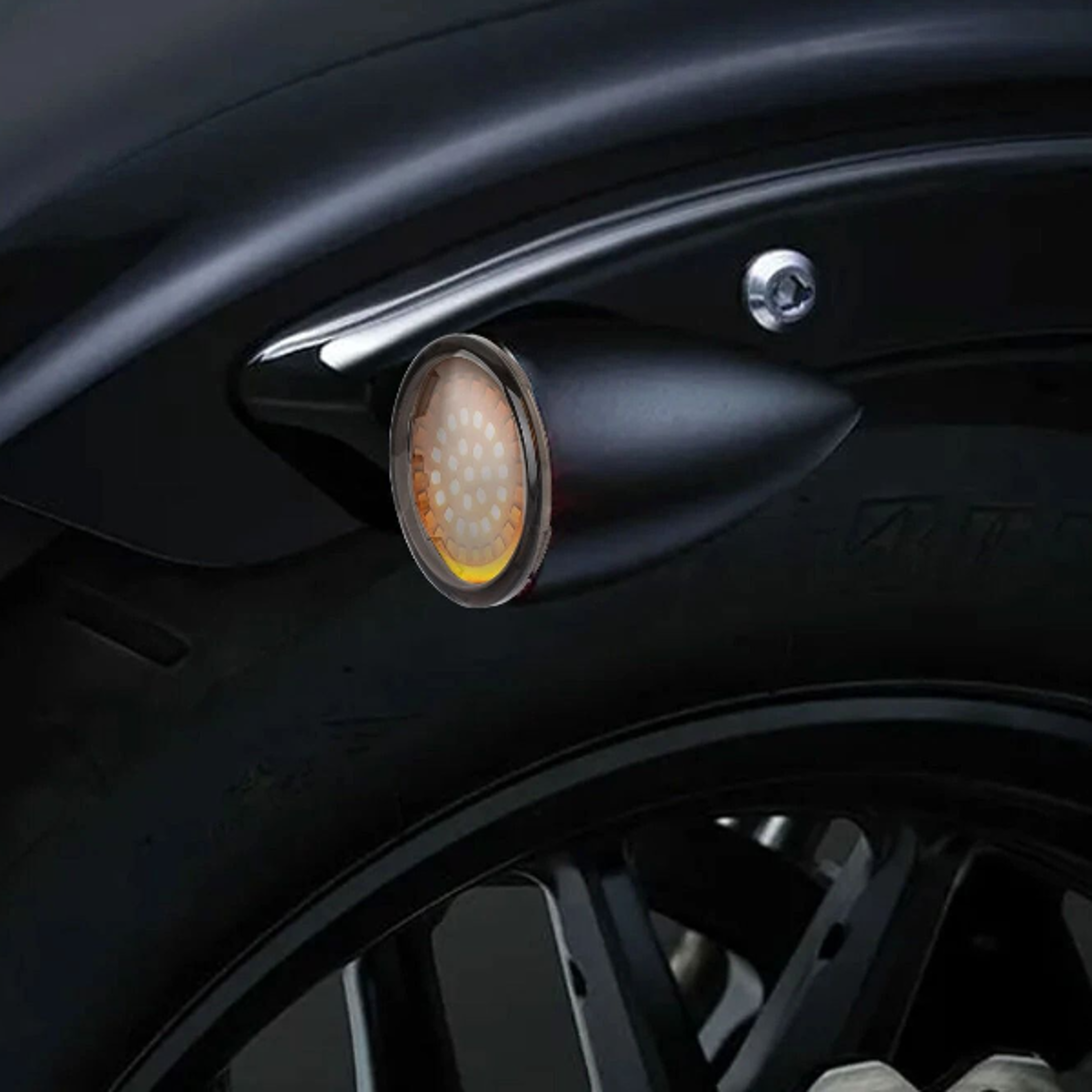 led bullet turn signal lights with smoke lens- front & rear fit