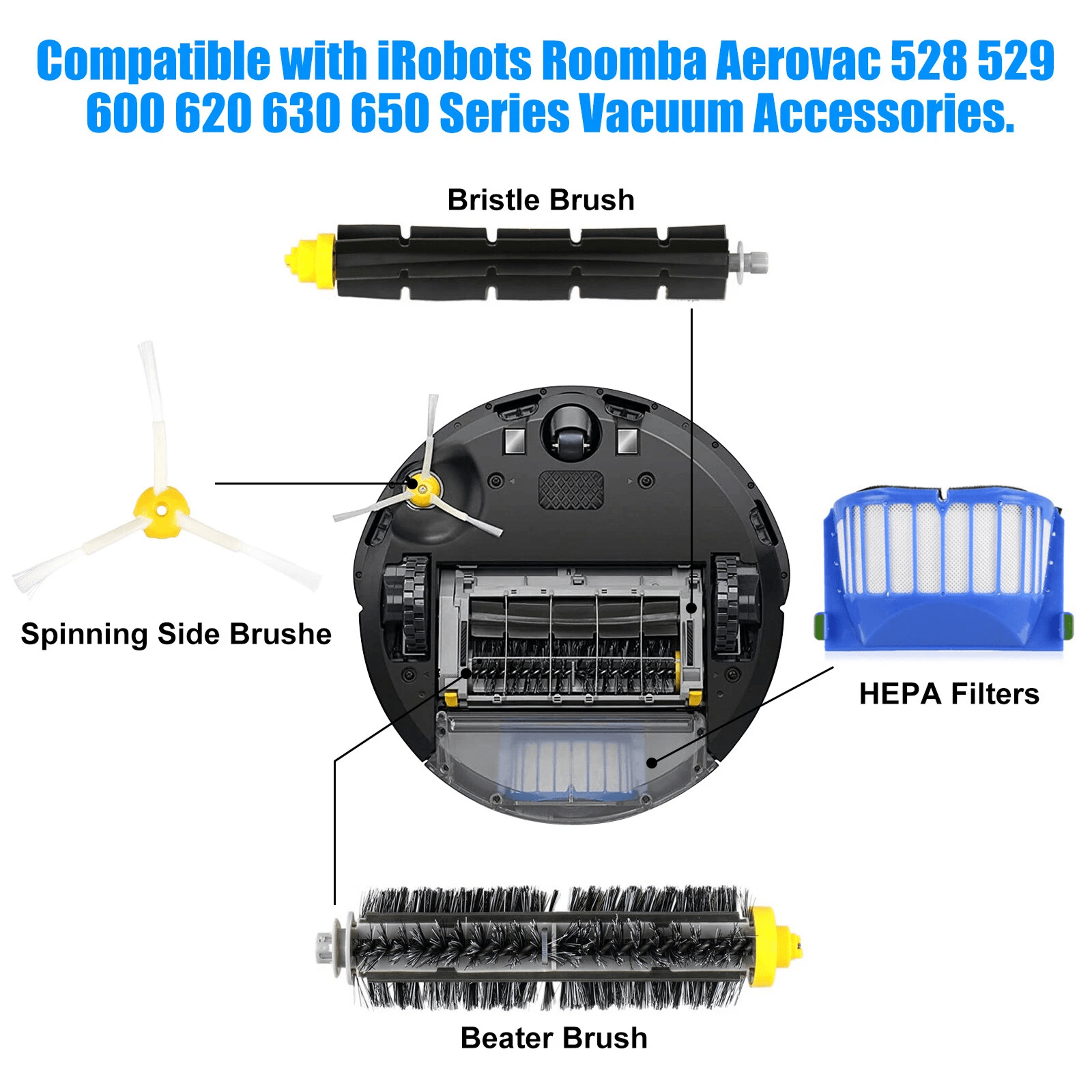 Replacement Parts Kit For Vacuum Filter  Brushes 5