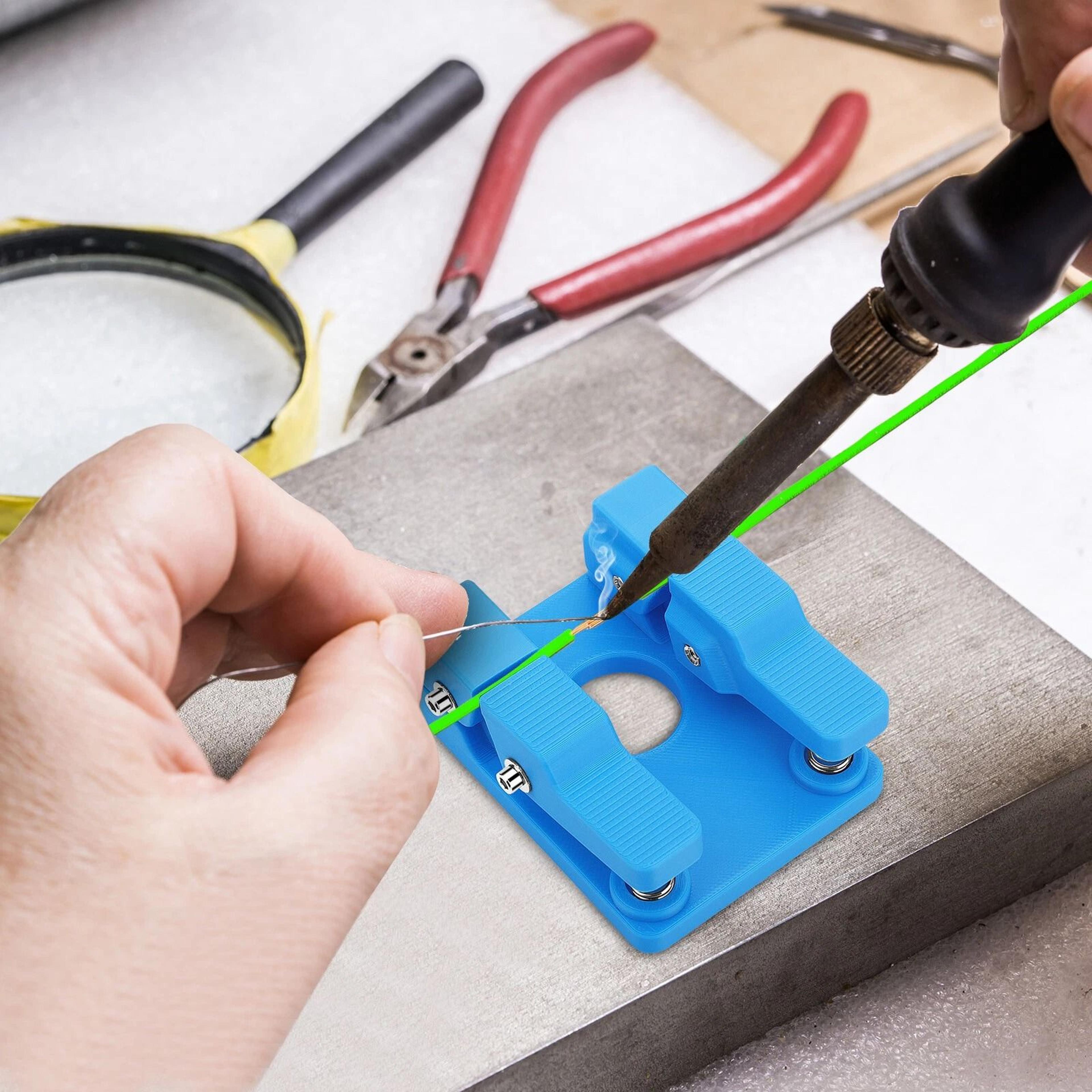 adjustable soldering station wire clamp bracket – heavy-duty workbench tool for precision welding