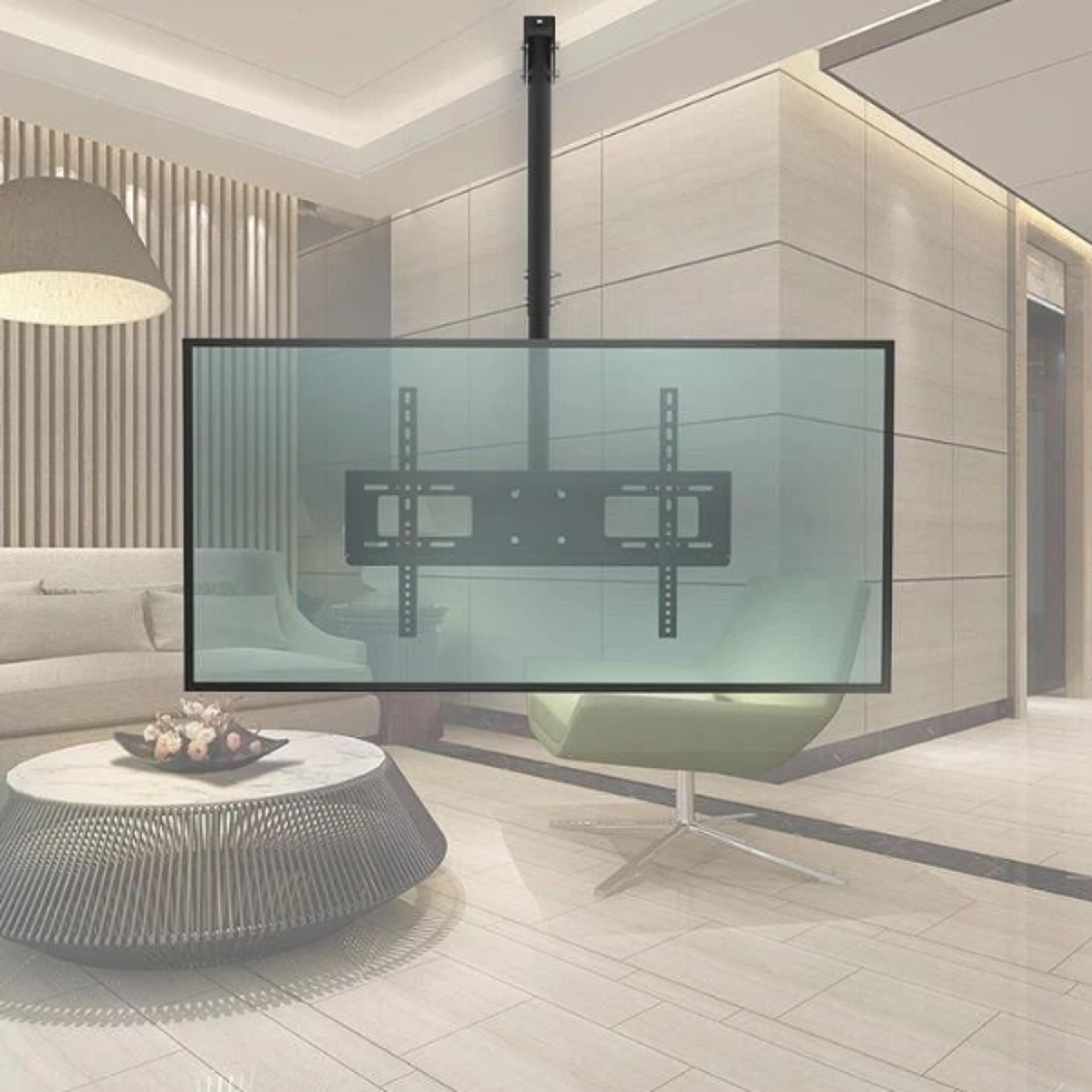 ceiling tv mount bracket - adjustable tilt & swivel
