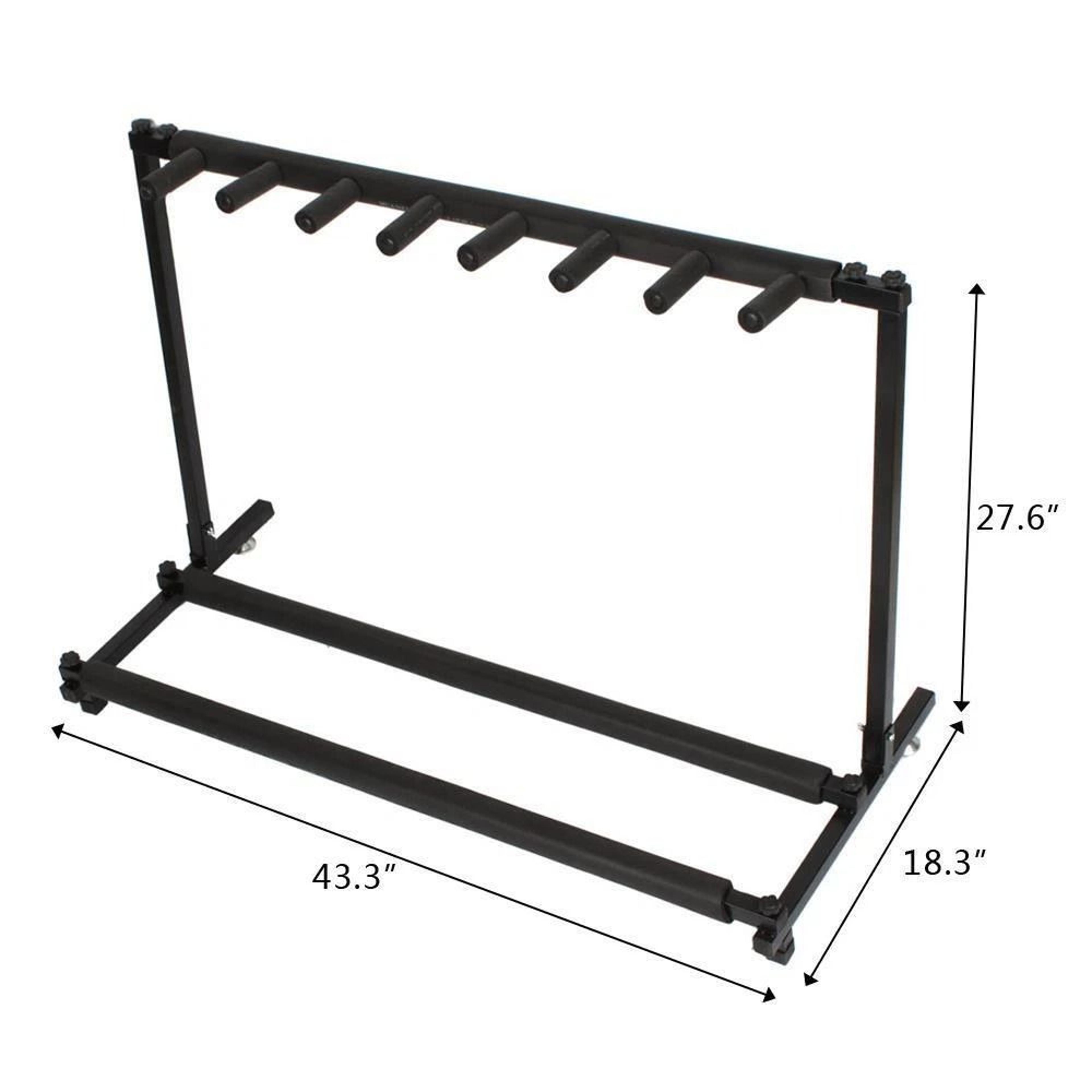 Guitar Folding Stand  Adjustable Display Rack With Padded Organizer For Guitars  Basses 7