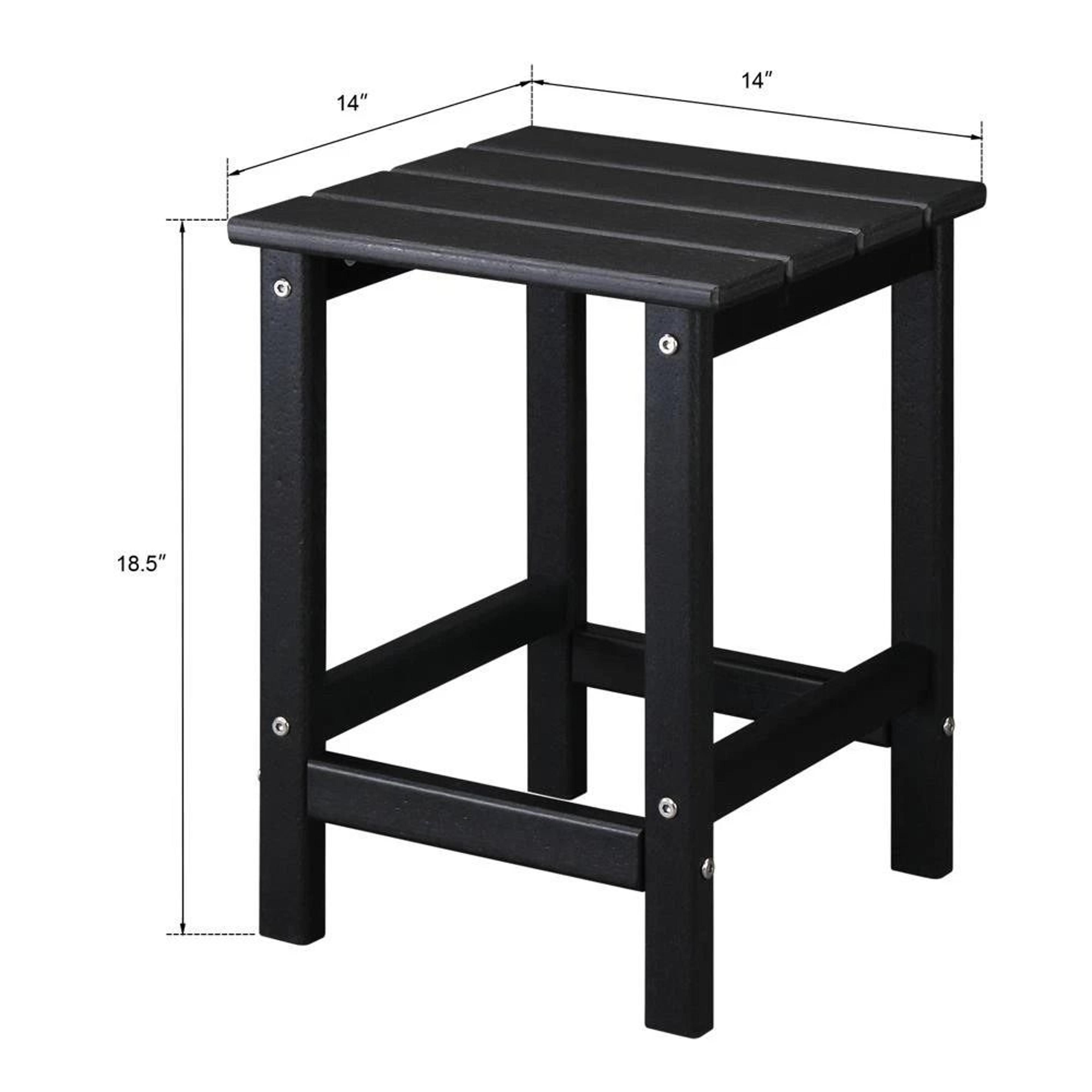 Outdoor Square Patio Deck Corner Table  Stylish Garden Table With Adjustable Height For Decks And P 3