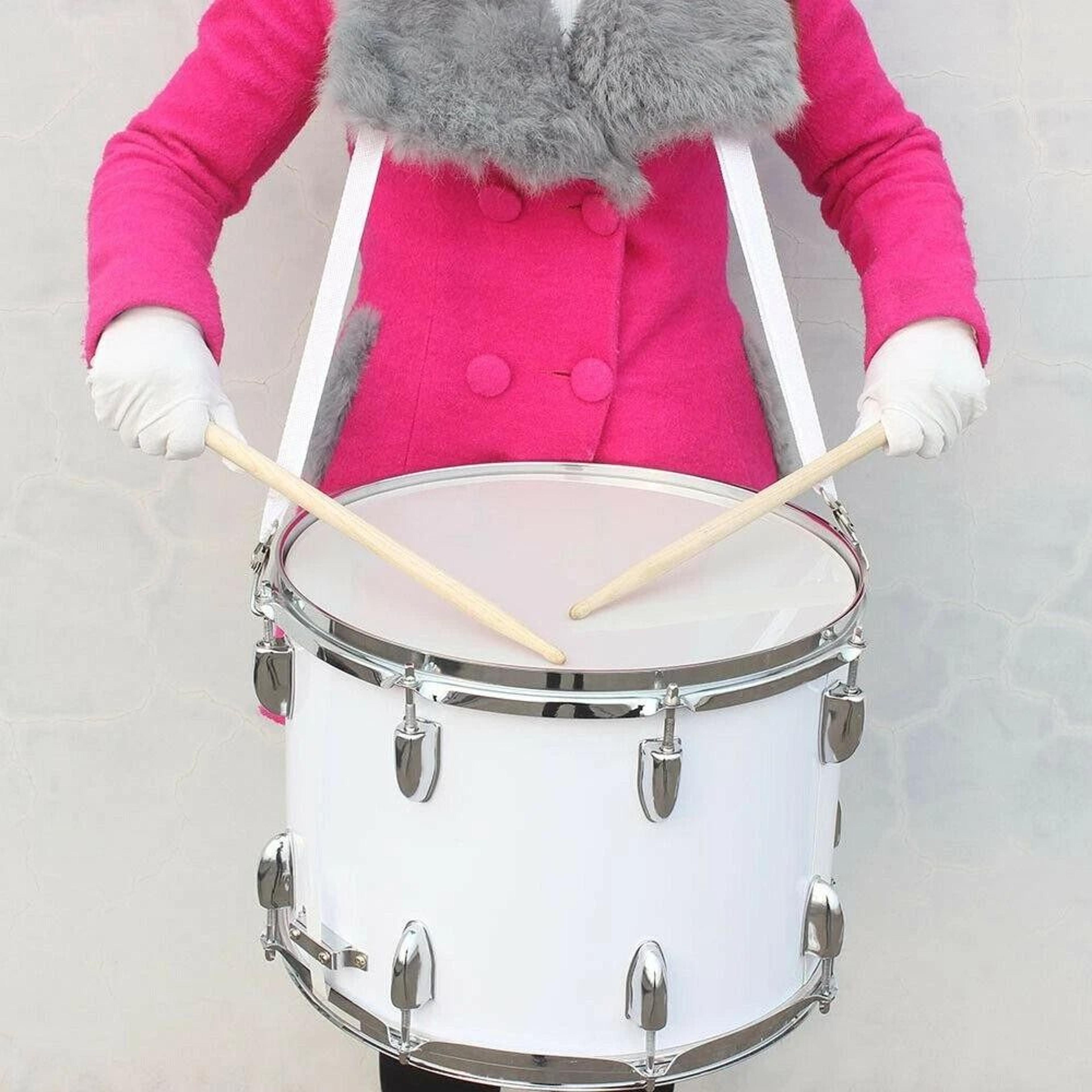 stainless steel & wood marching snare drum – durable percussion instrument with adjustable snare for precision sound