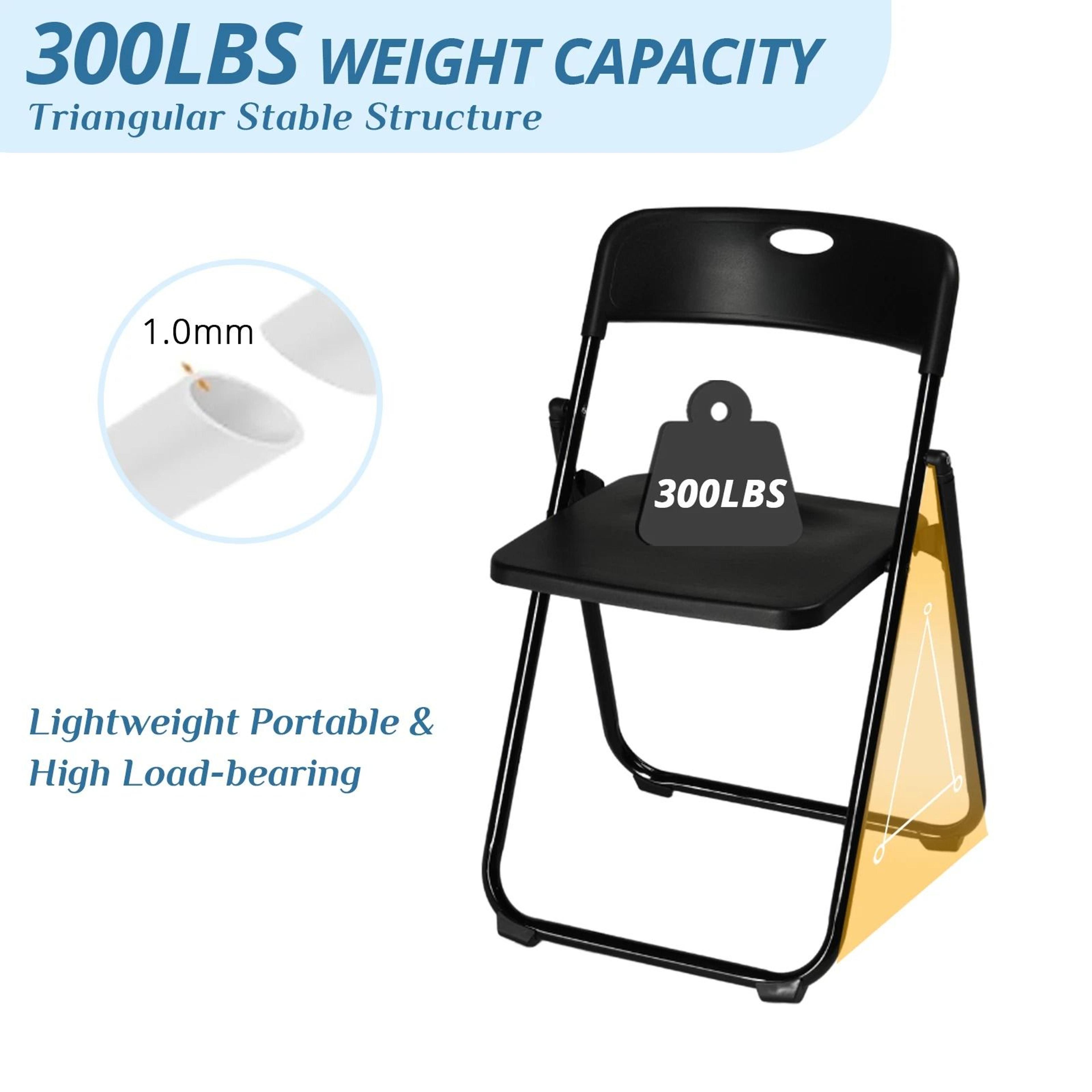 Heavy Duty Plastic Folding Chair With Reinforced Steel Frame  Portable And WeatherResistant 1