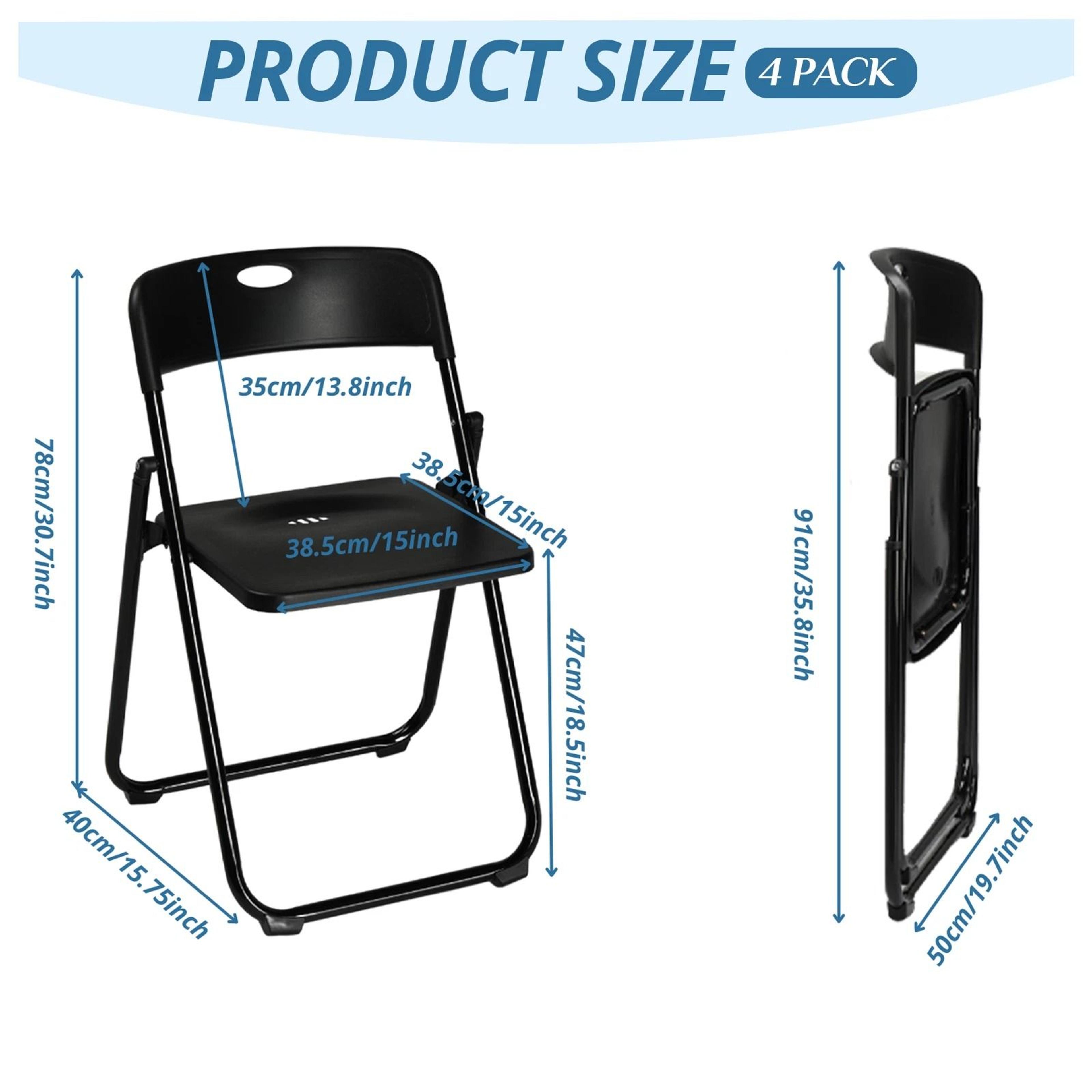 Heavy Duty Plastic Folding Chair With Reinforced Steel Frame  Portable And WeatherResistant 5