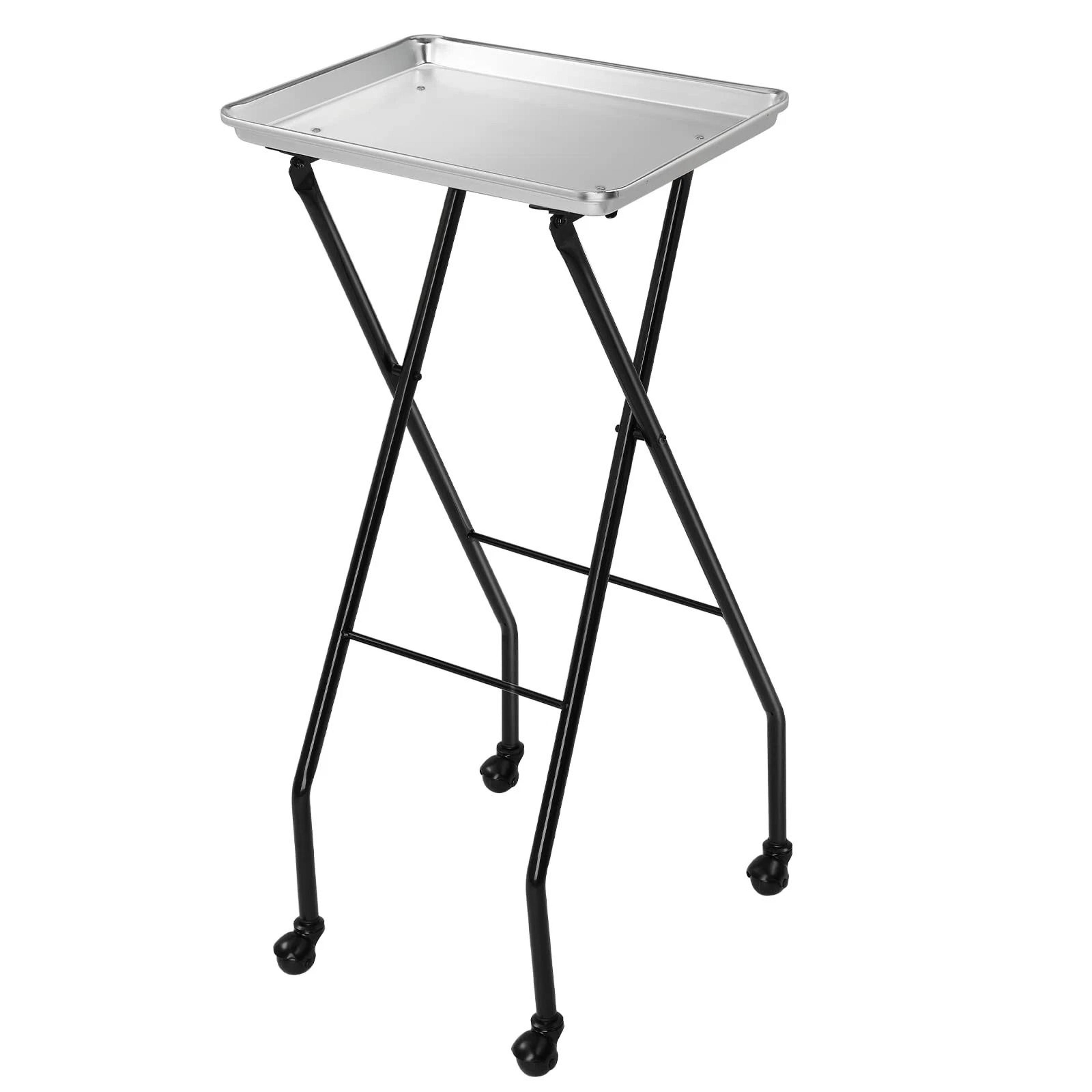 salon tray cart for cosmetology stylist | beauty spa service storage station with wheels