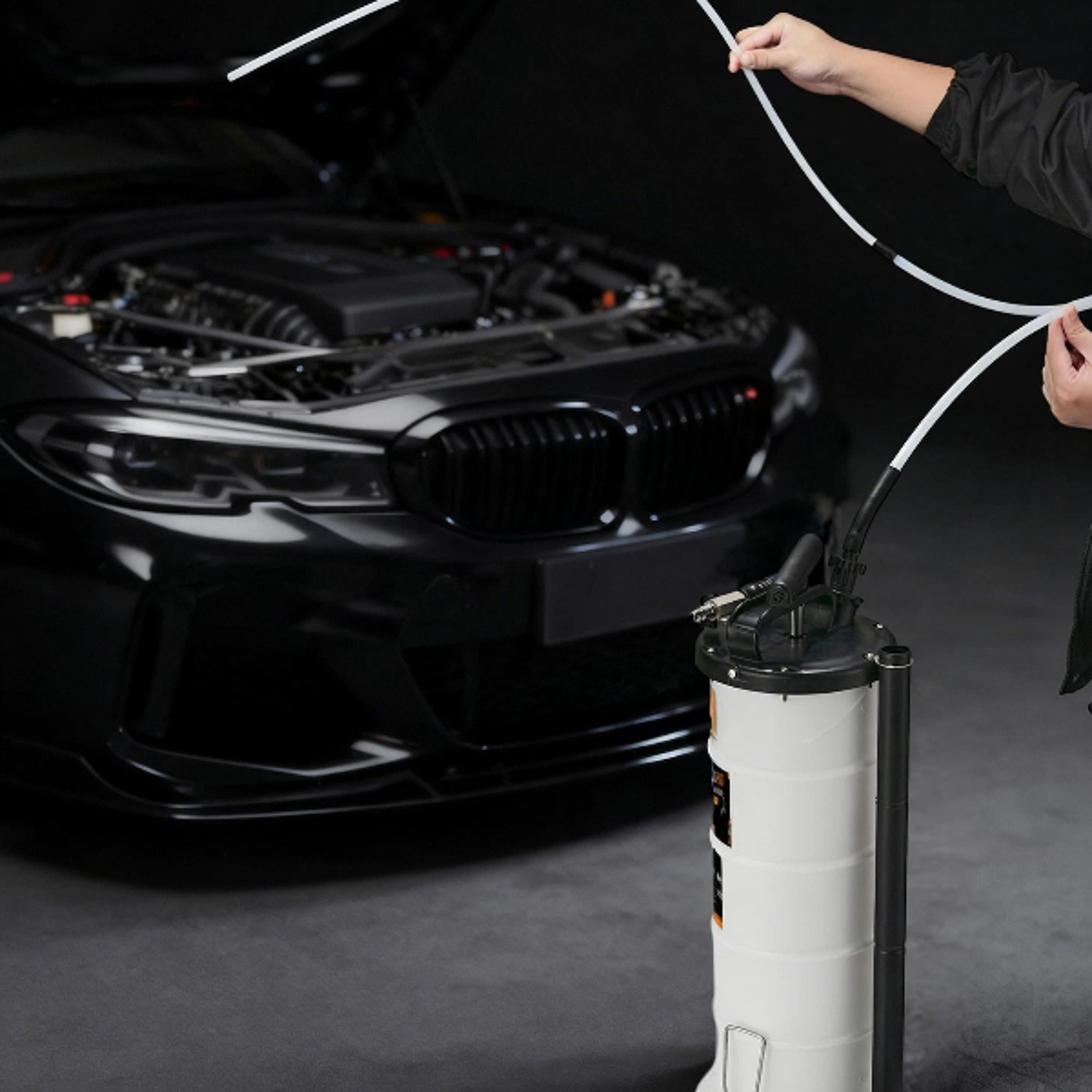fluid extractor pump manual oil change tool with hoses
