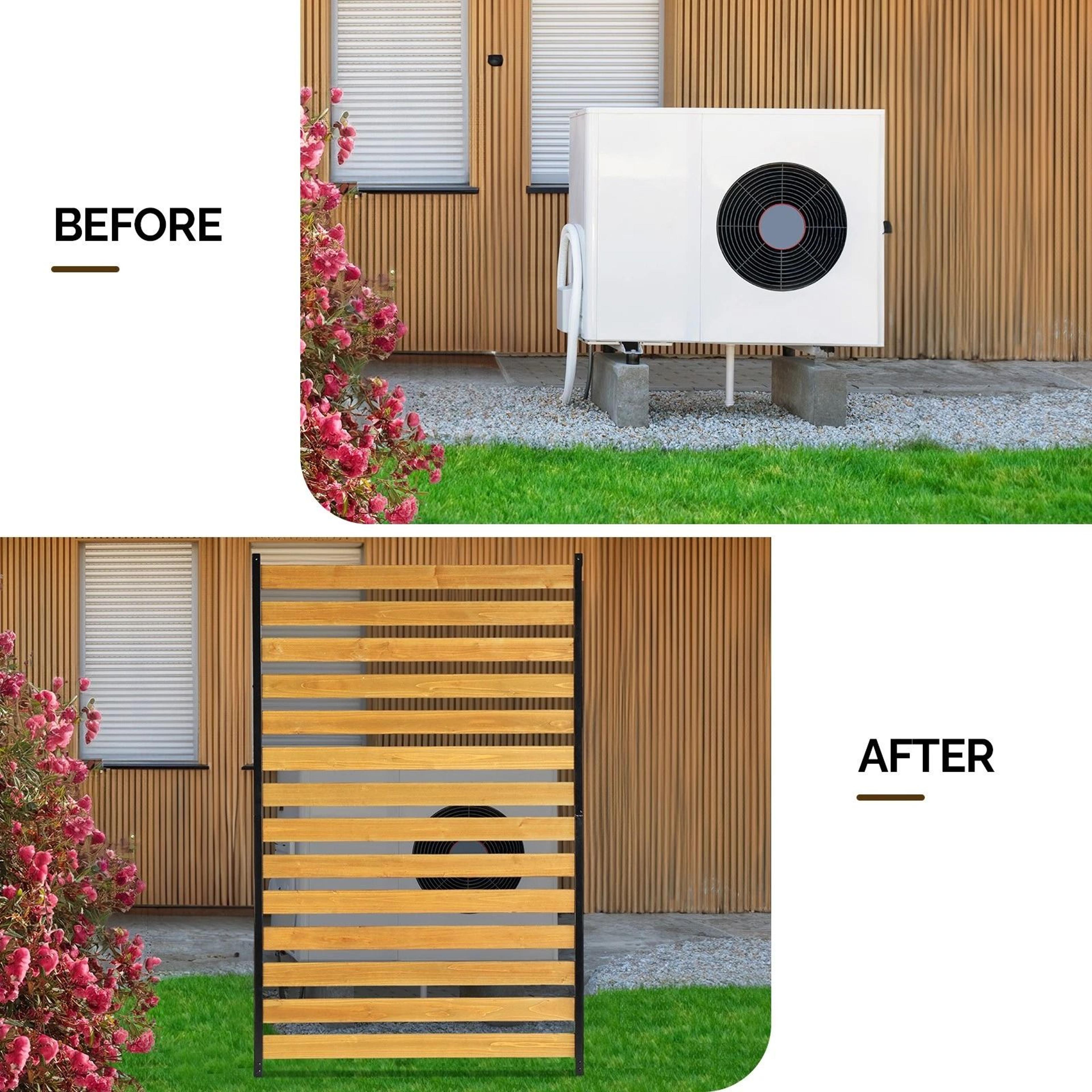 Divided Style Splicing Plain Fir Wooden Fence  Outdoor Garden Panel 2