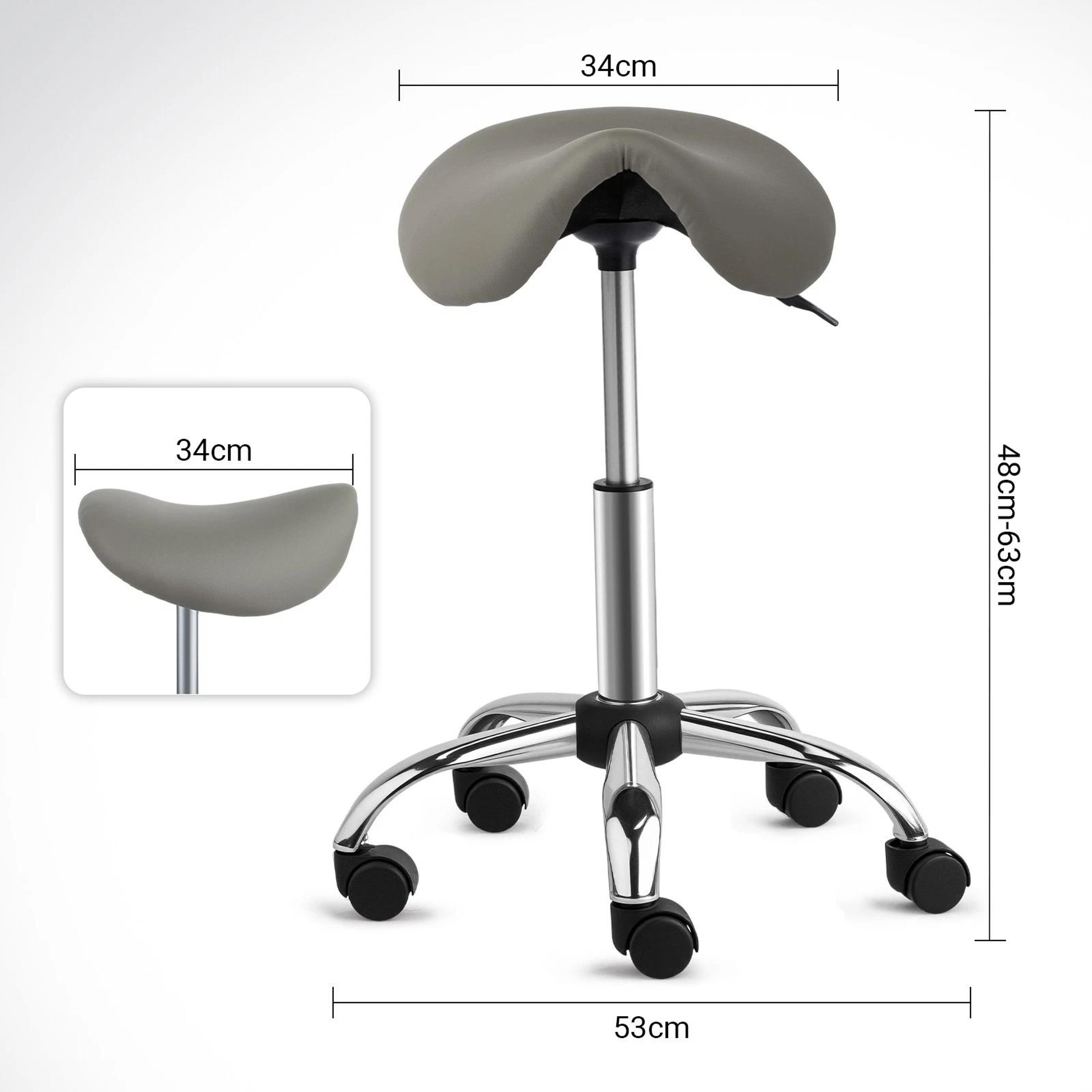 Adjustable Saddle Stool Rolling Chair  Hydraulic Stylist Cutting Stool For Salon  Office Use 3