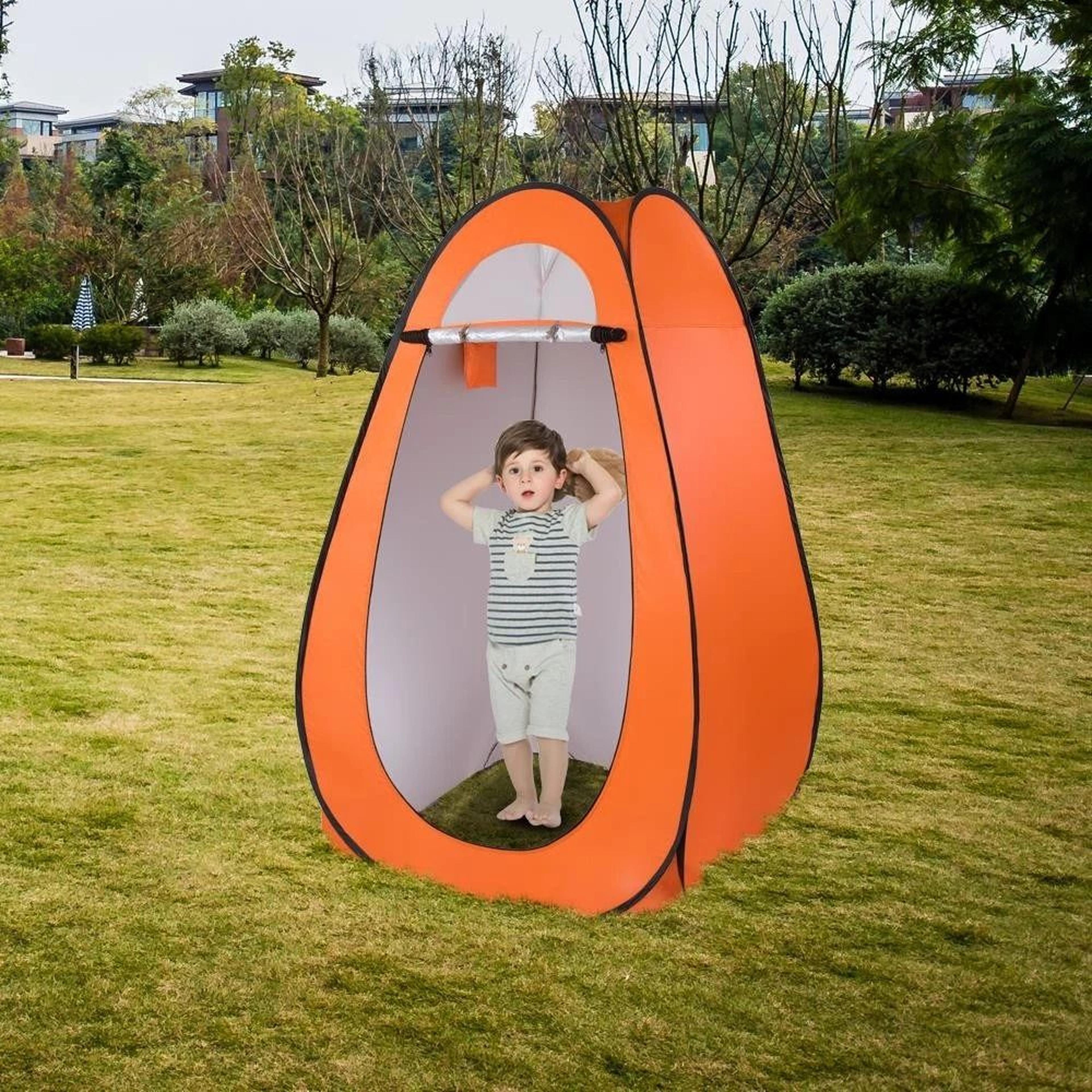 portable outdoor pop-up privacy shelter – instant toilet, dressing, and shower tent for camping