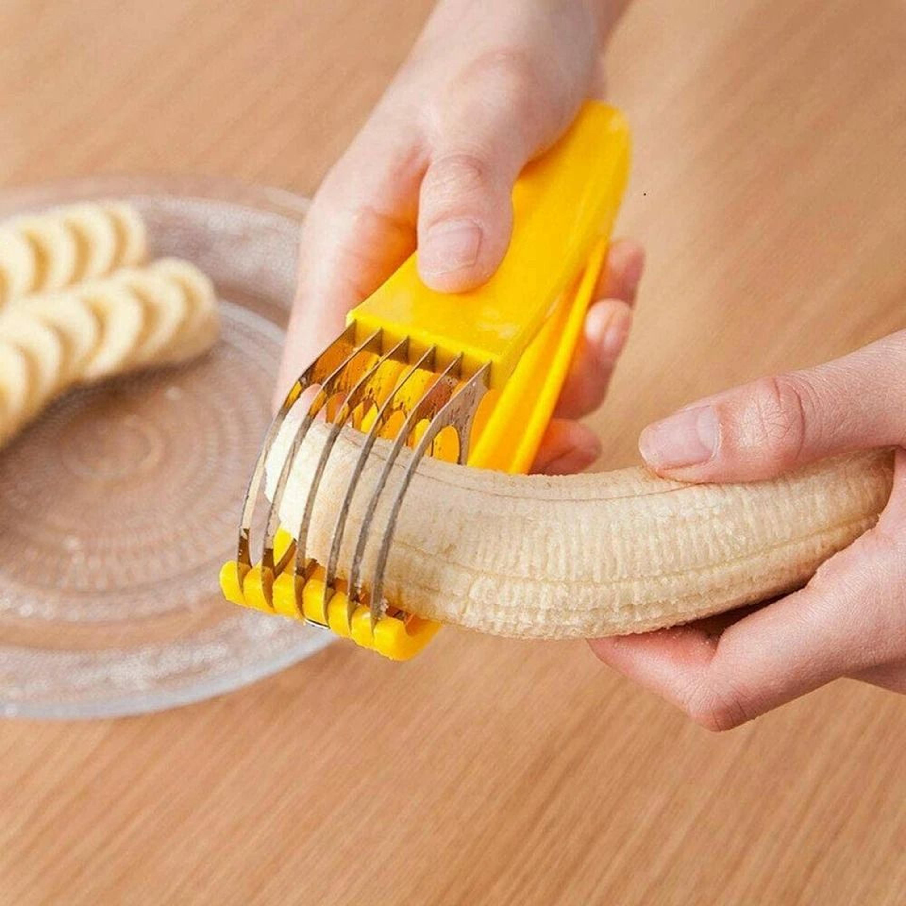 banana slicer & vegetable cutter – versatile fruit knife for quick slicing of bananas, cucumber & more
