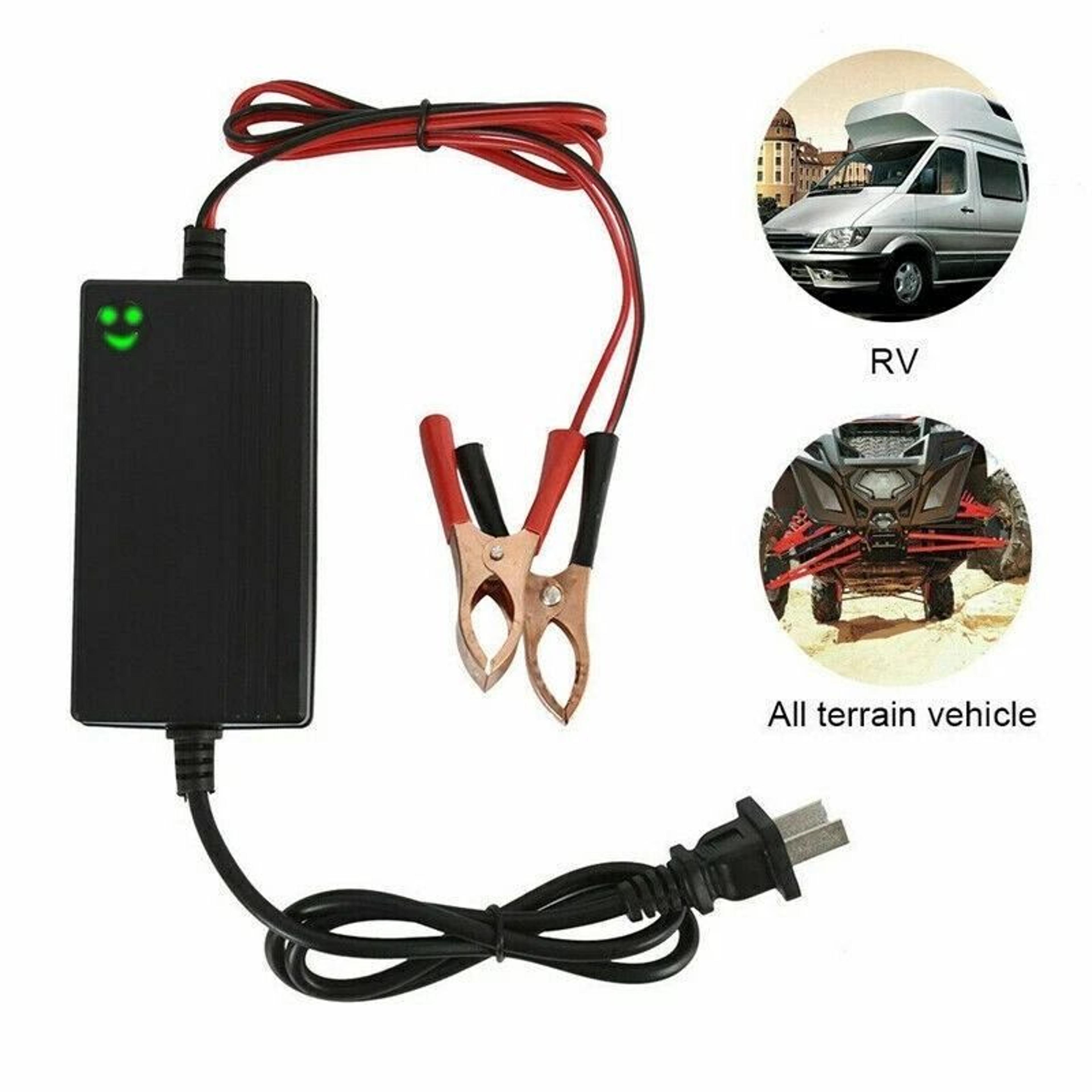 Portable Car Battery Charger  Maintainer  Universal For Trucks Boats Motorcycles  More 5