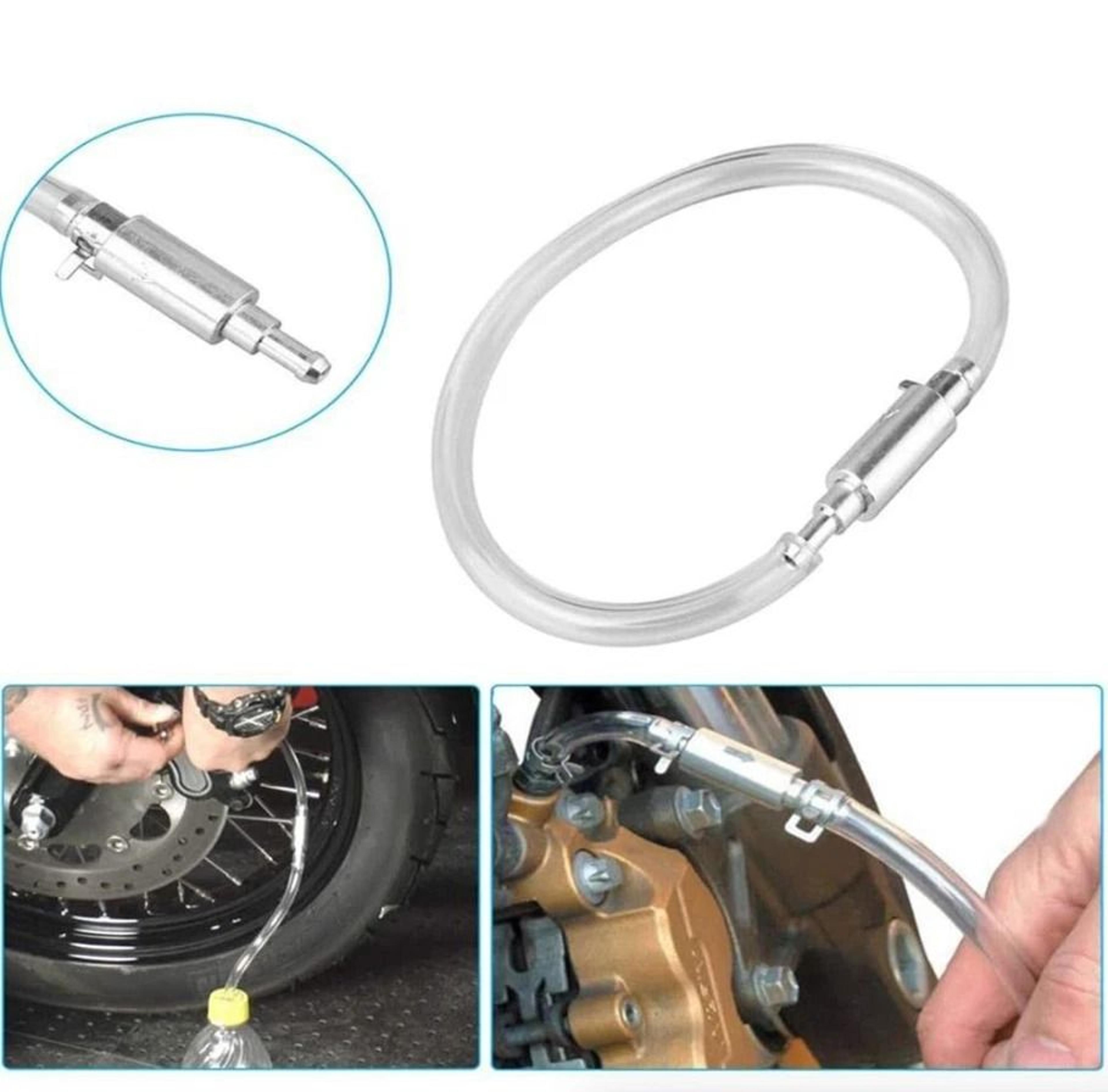 Car  Motorcycle Brake Clutch Bleeder Hose Set With OneWay Valve Tool 1