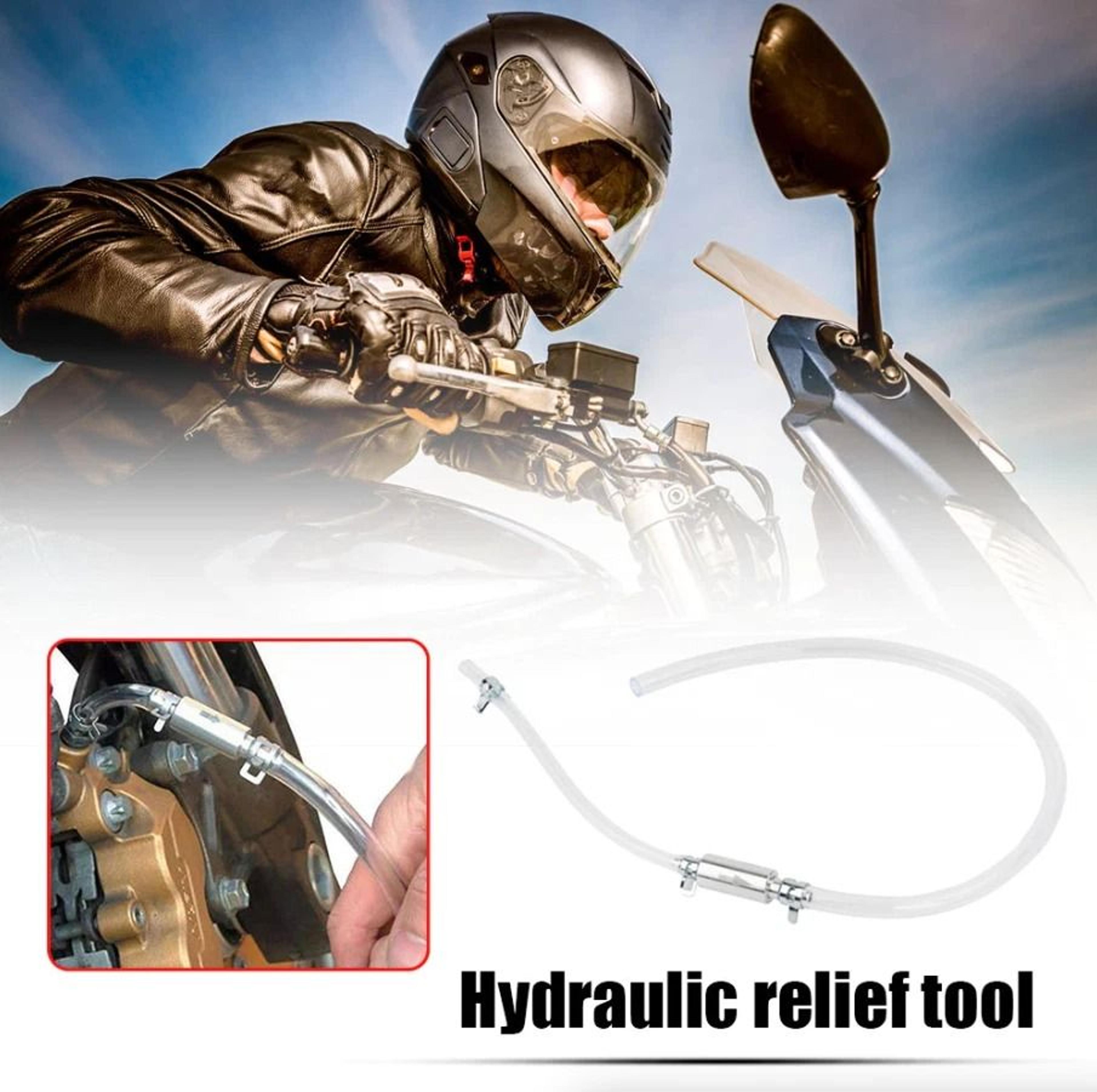 Car  Motorcycle Brake Clutch Bleeder Hose Set With OneWay Valve Tool 10