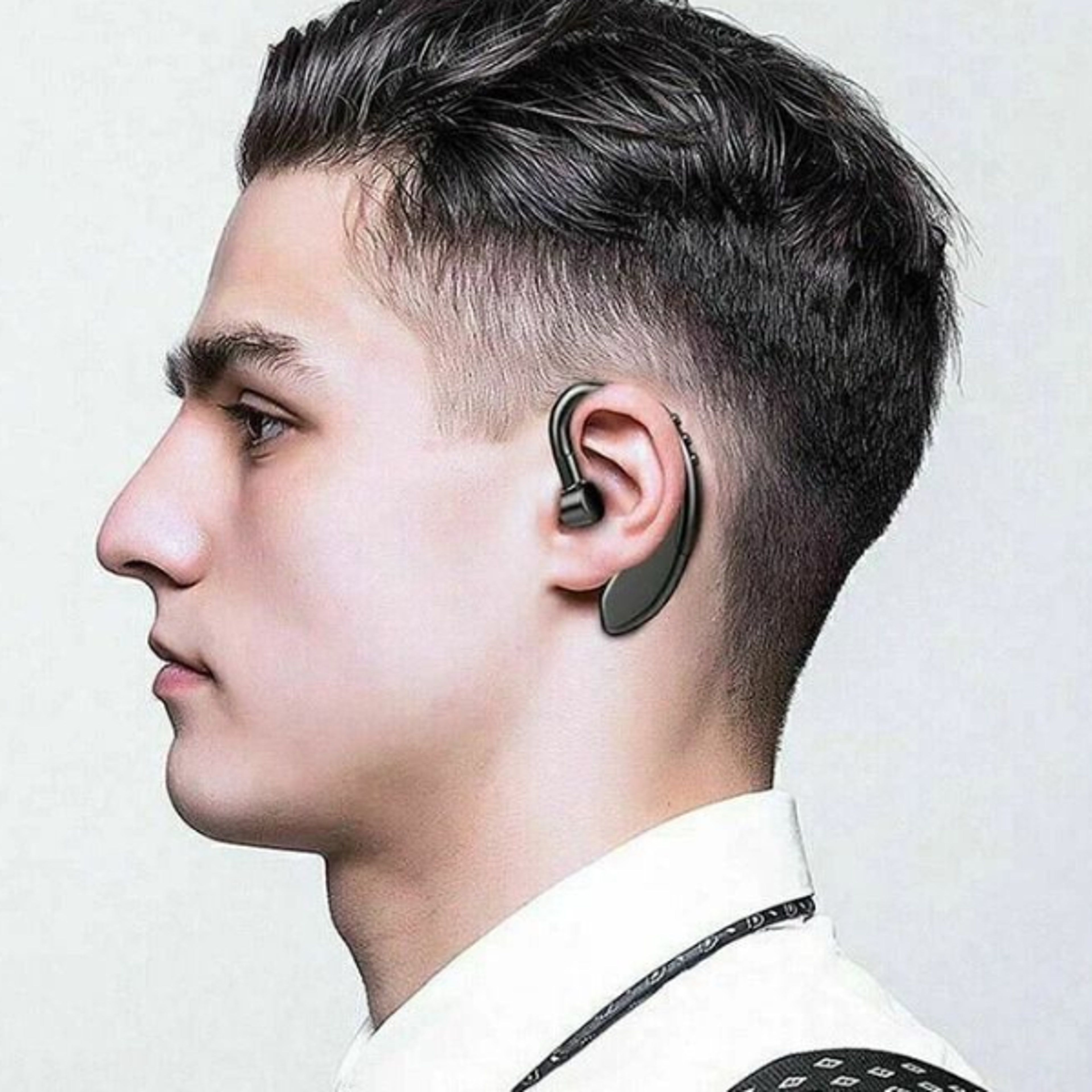 wireless bluetooth earpiece headset for drivers, trucker earbuds with noise cancelling technology