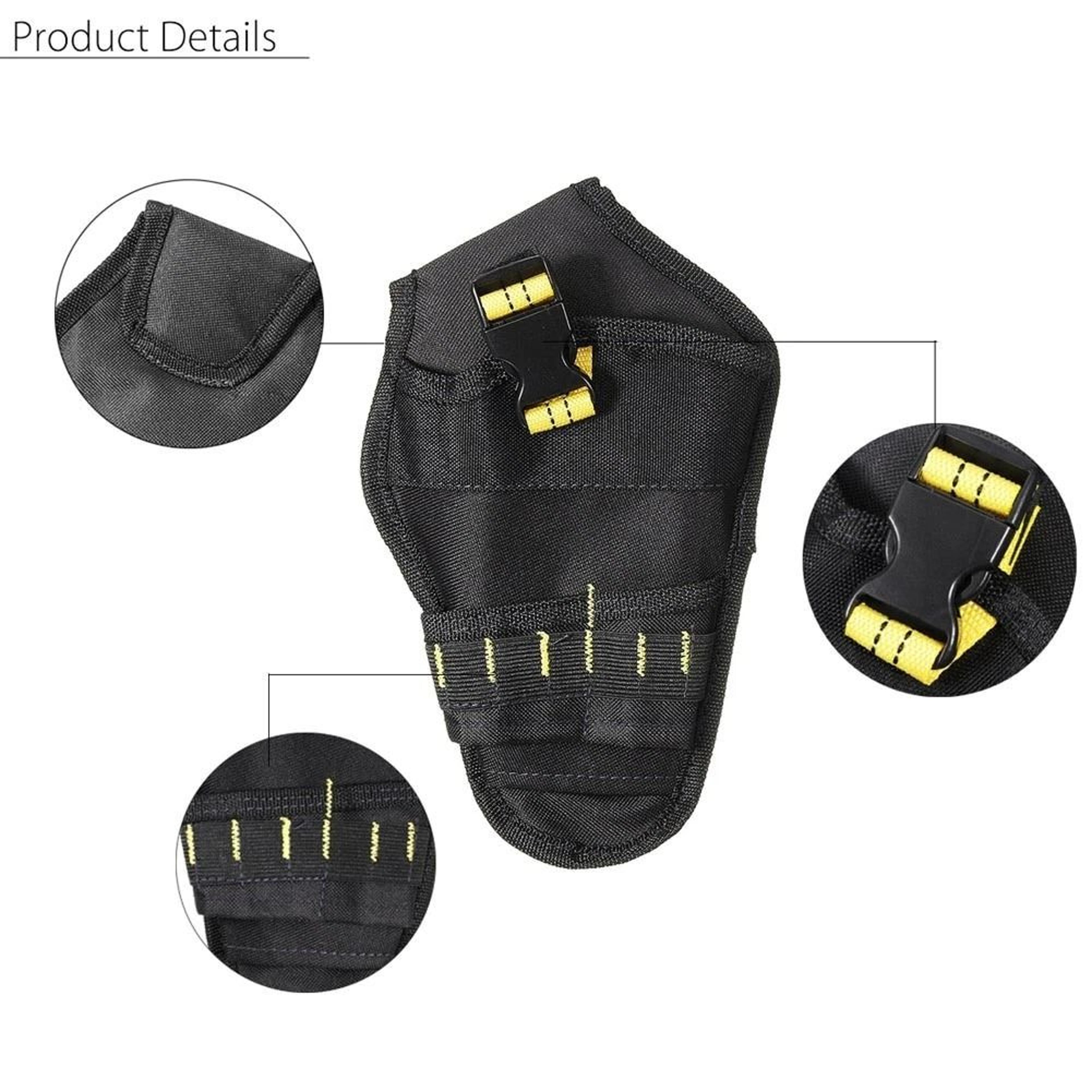 Heavy Duty Drill Holster Tool Belt Pouch  Premium Drill Tool Waist Bag With Bit Holder And Hanging  1