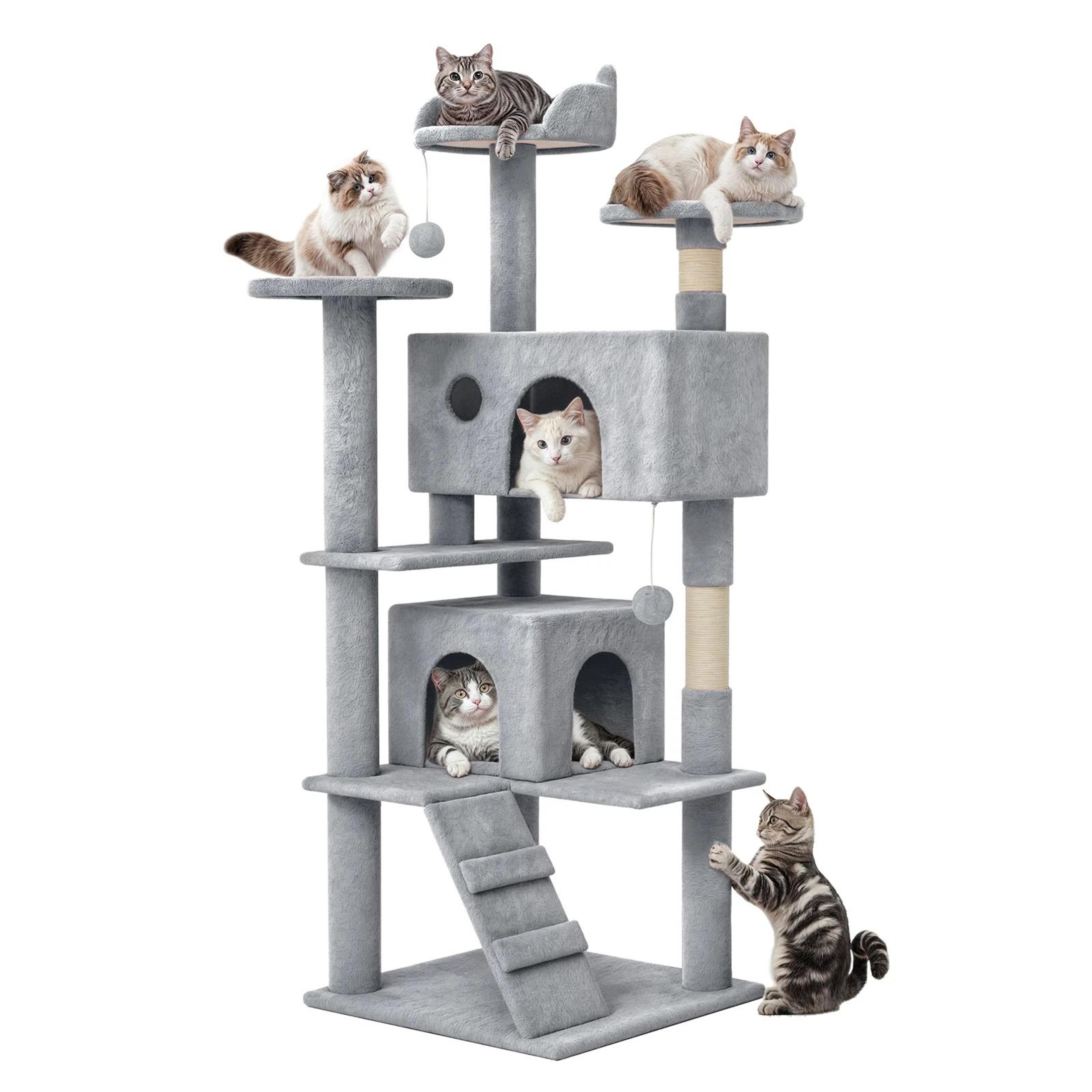 MultiLevel Cat Tree Tower With Scratching Posts  Sturdy Kitten For Rest And Play 10