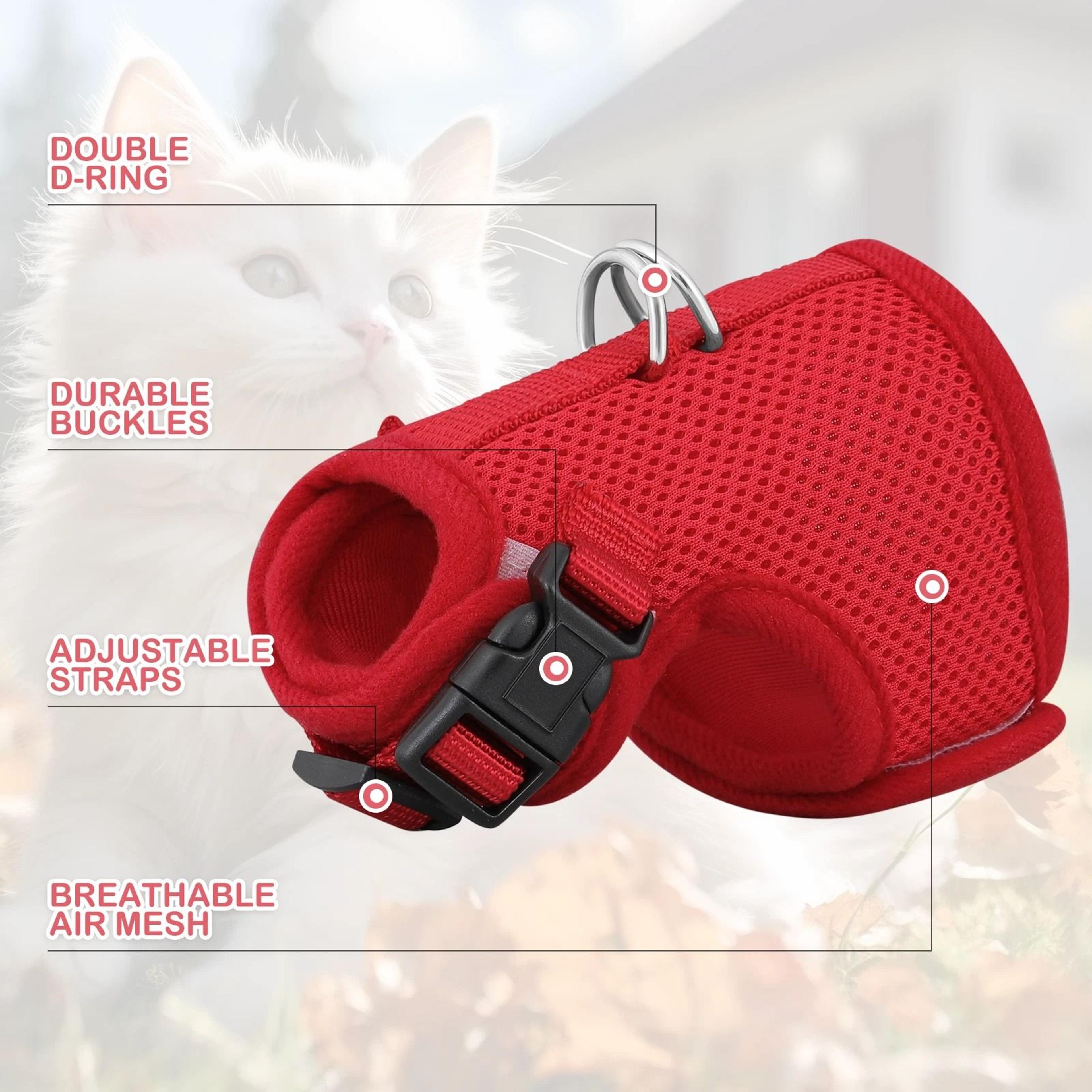Large Escape Proof Cat Harness  Soft Mesh Adjustable Walking Chest For Kittens And Small Pets 3