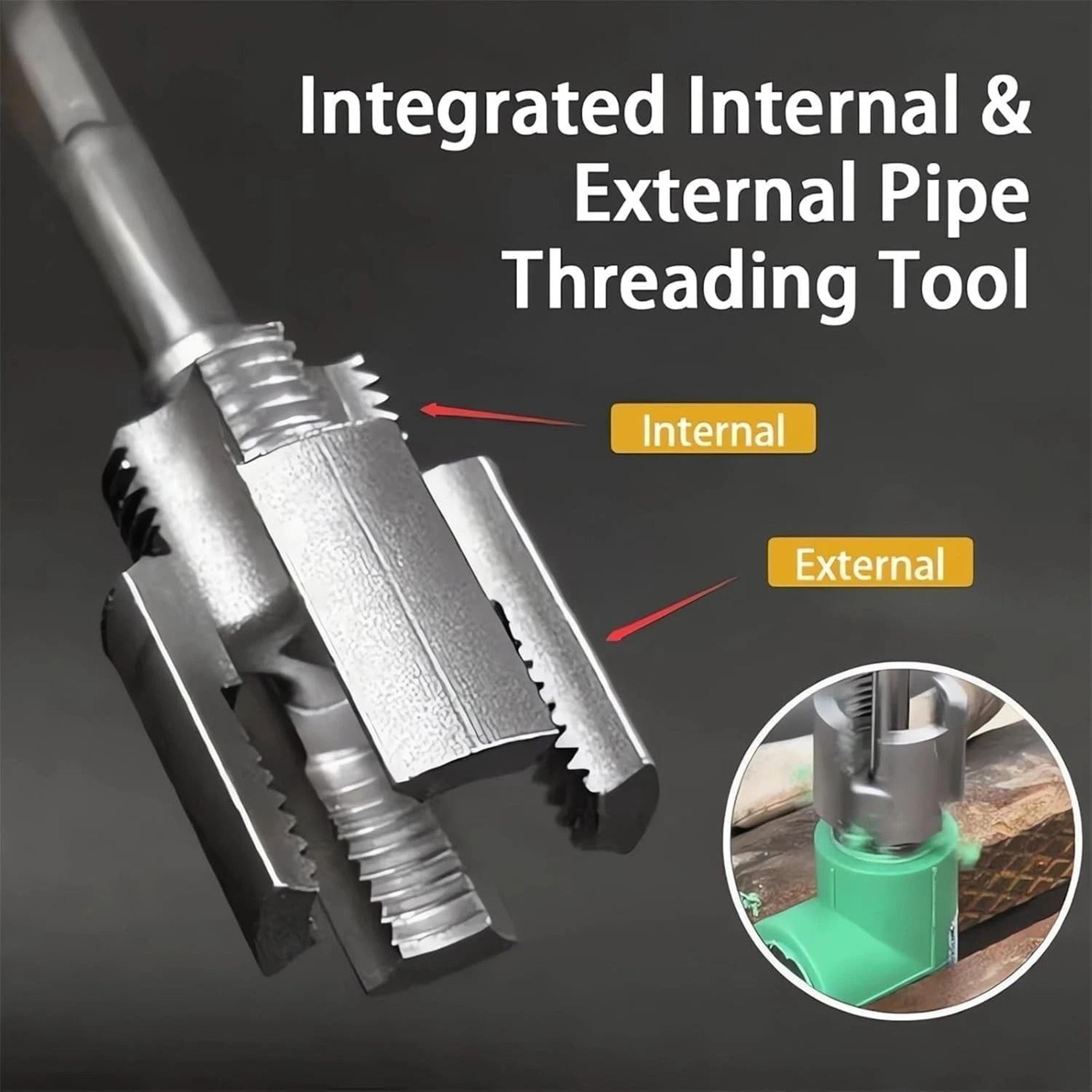 DualFunction Pipe Threading Tool  Internal  External Threader 3