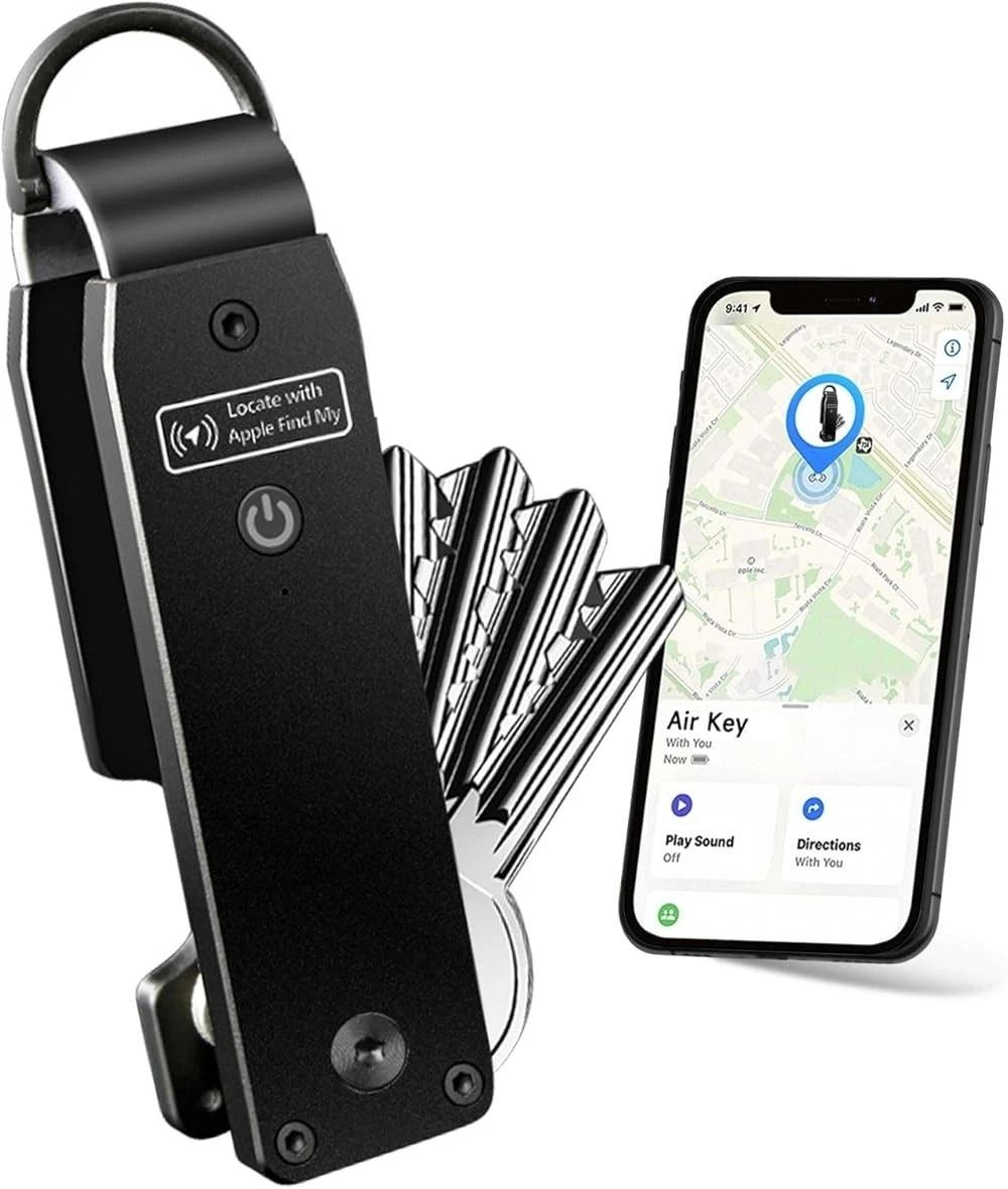 key organizer keychain with tracker – compact metal key finder for effortless organization