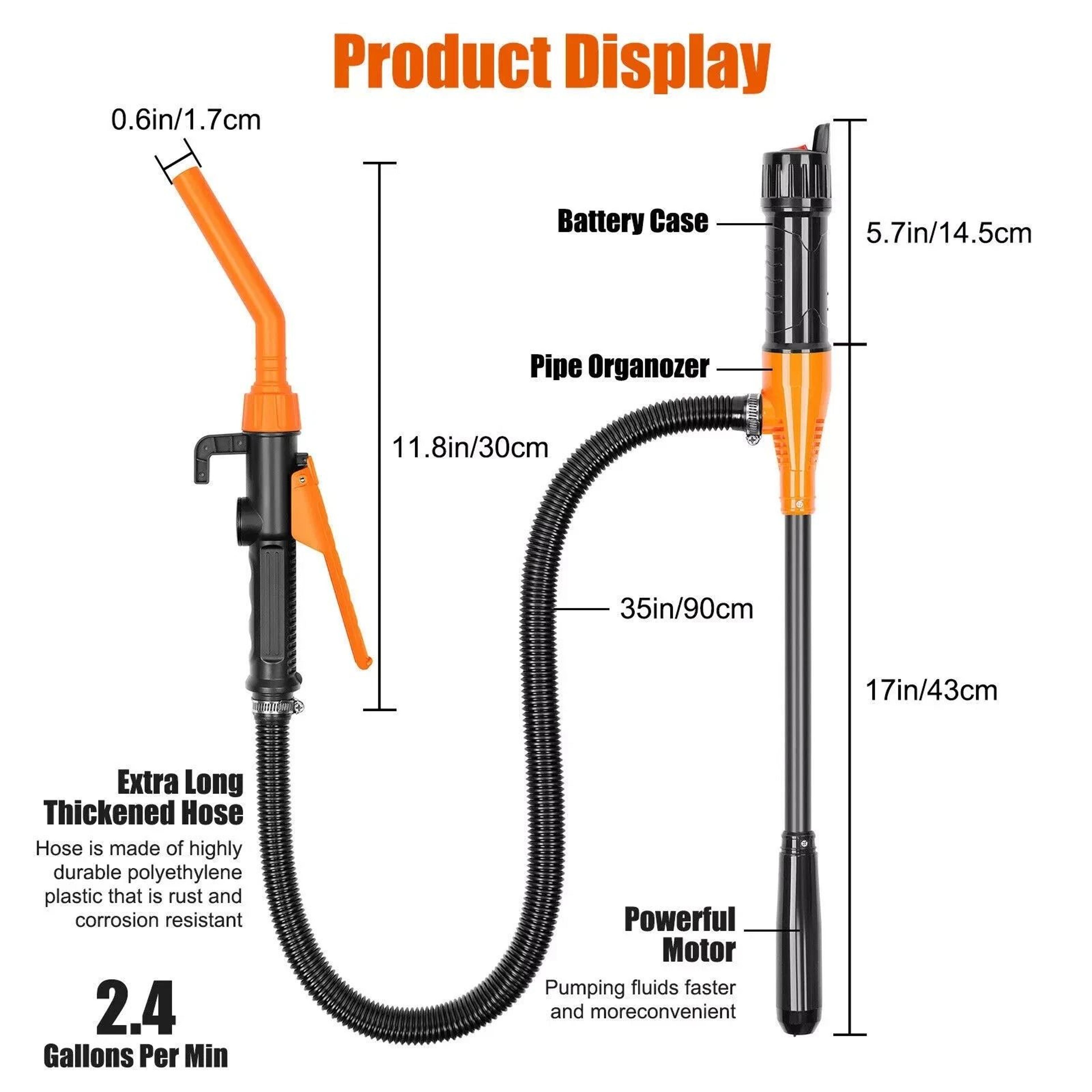 Battery Powered Electric Fuel Transfer Pump For Gas Oil  Liquid  Portable And Efficient Pumping Sol 3