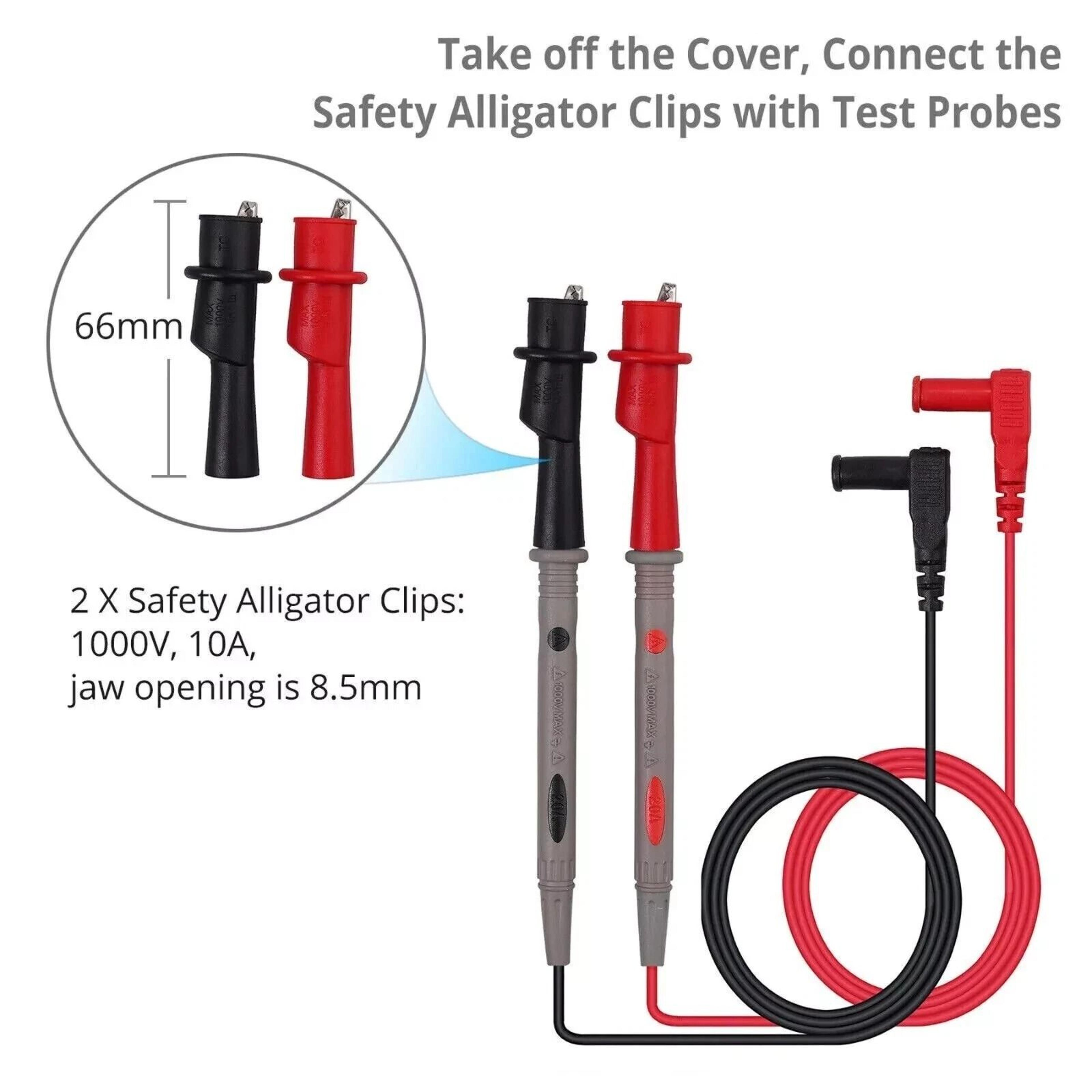 Multimeter Test Leads With Alligator Clips For Fluke Meter  Premium Electrical Probes 11