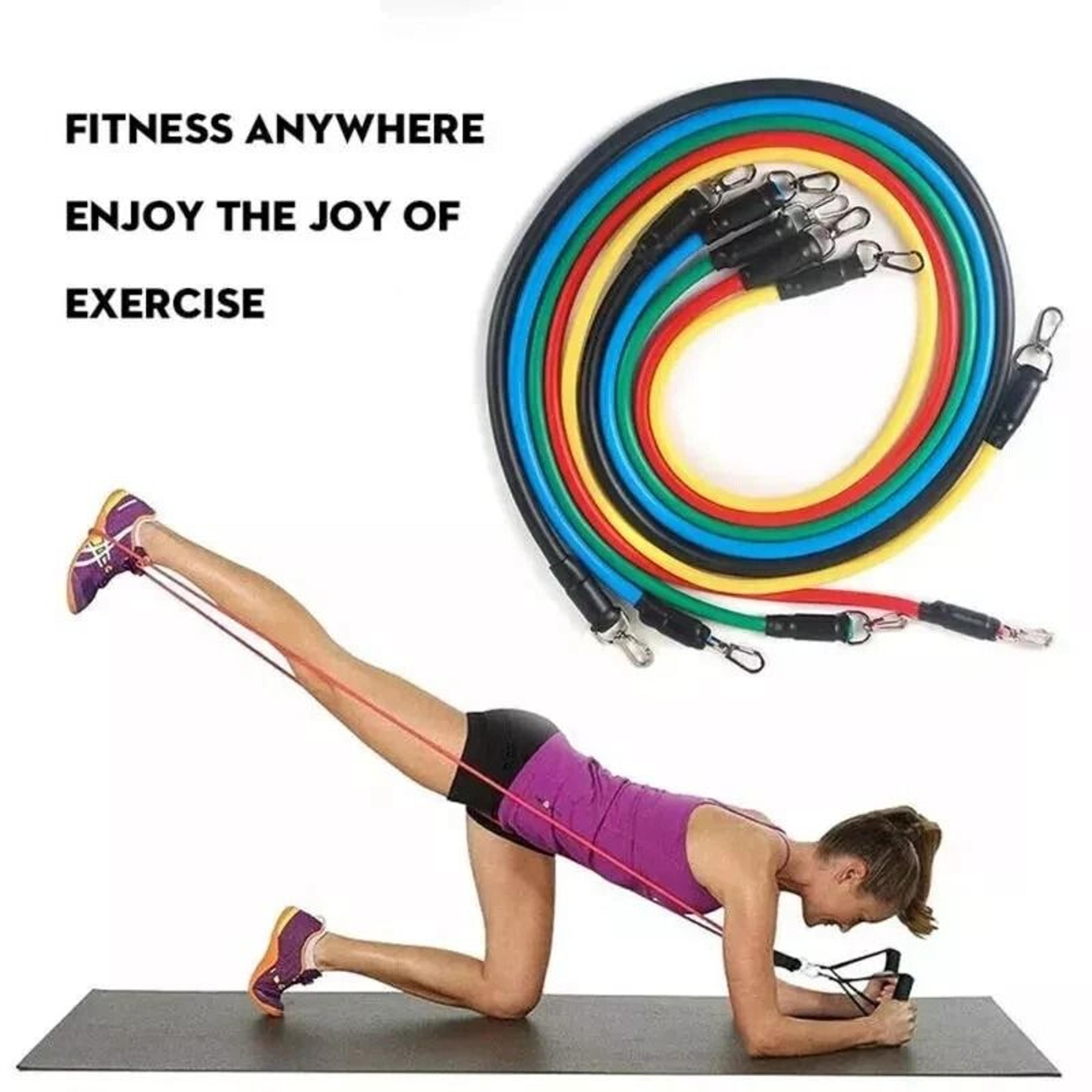 Resistance Band Set For Yoga  Pilates  Versatile Fitness Tube Workout Bands For Abs  Muscle Strengt 5