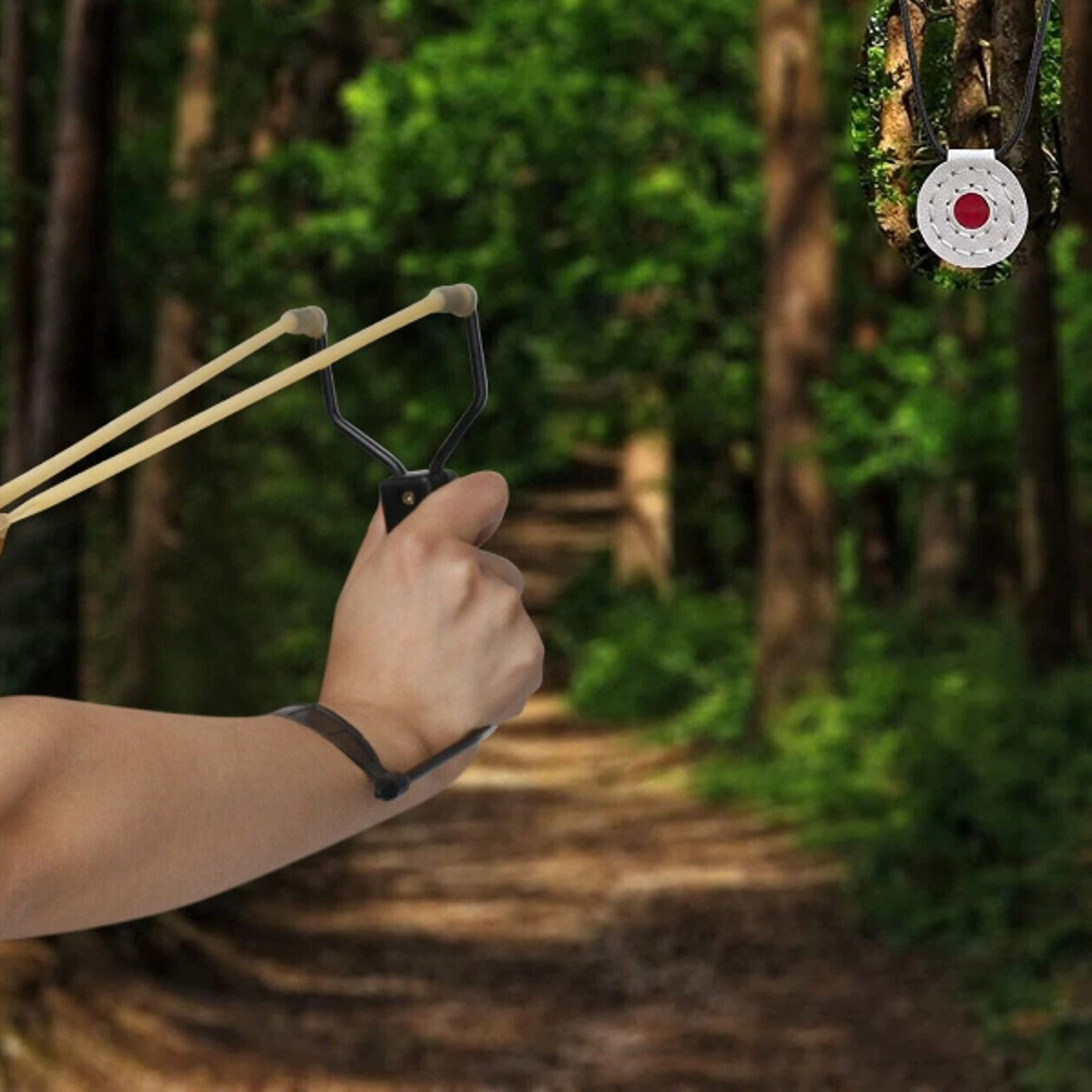 high velocity folding wrist slingshot - powerful catapult for hunting