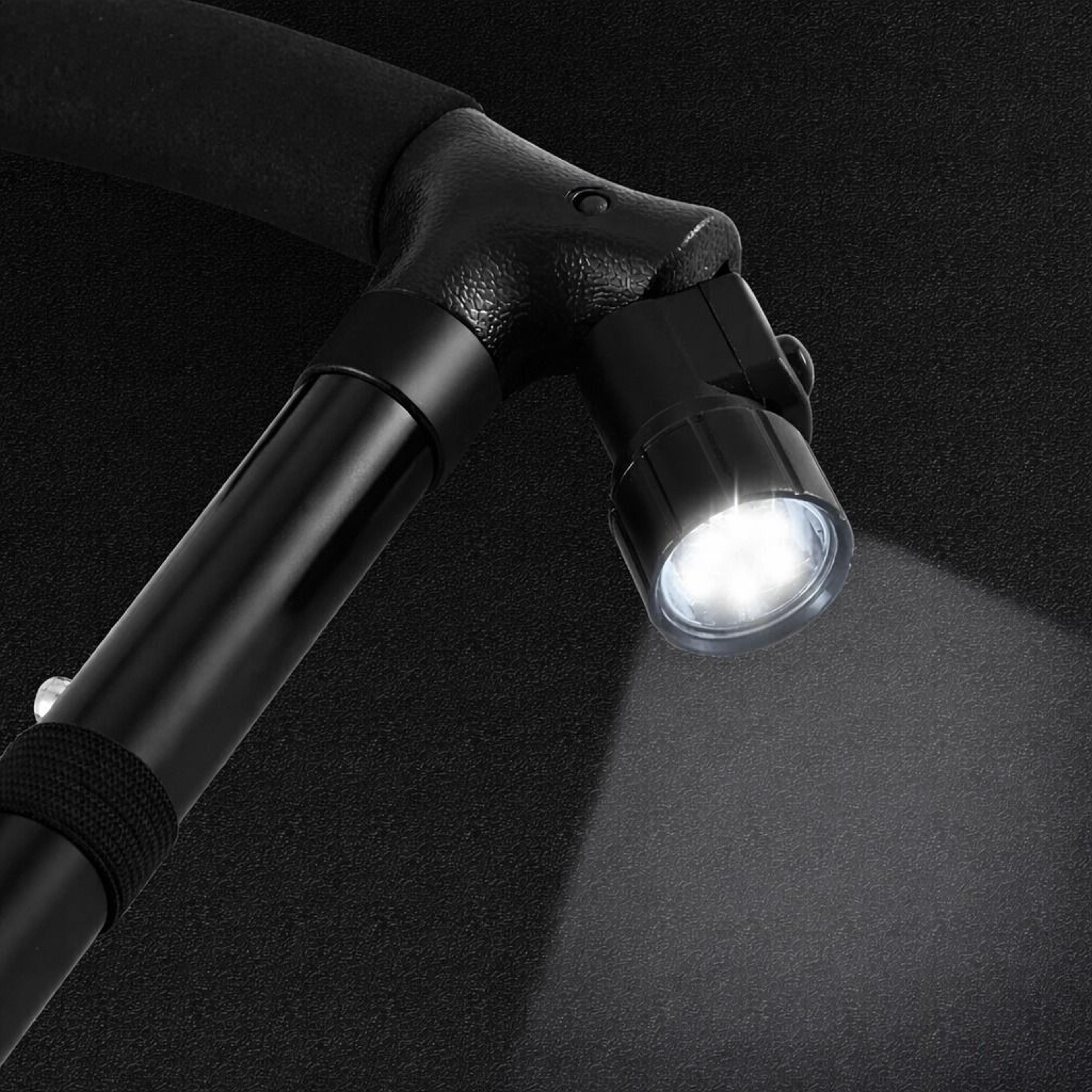 adjustable folding walking cane with led light - portable & lightweight walking stick with carrying case